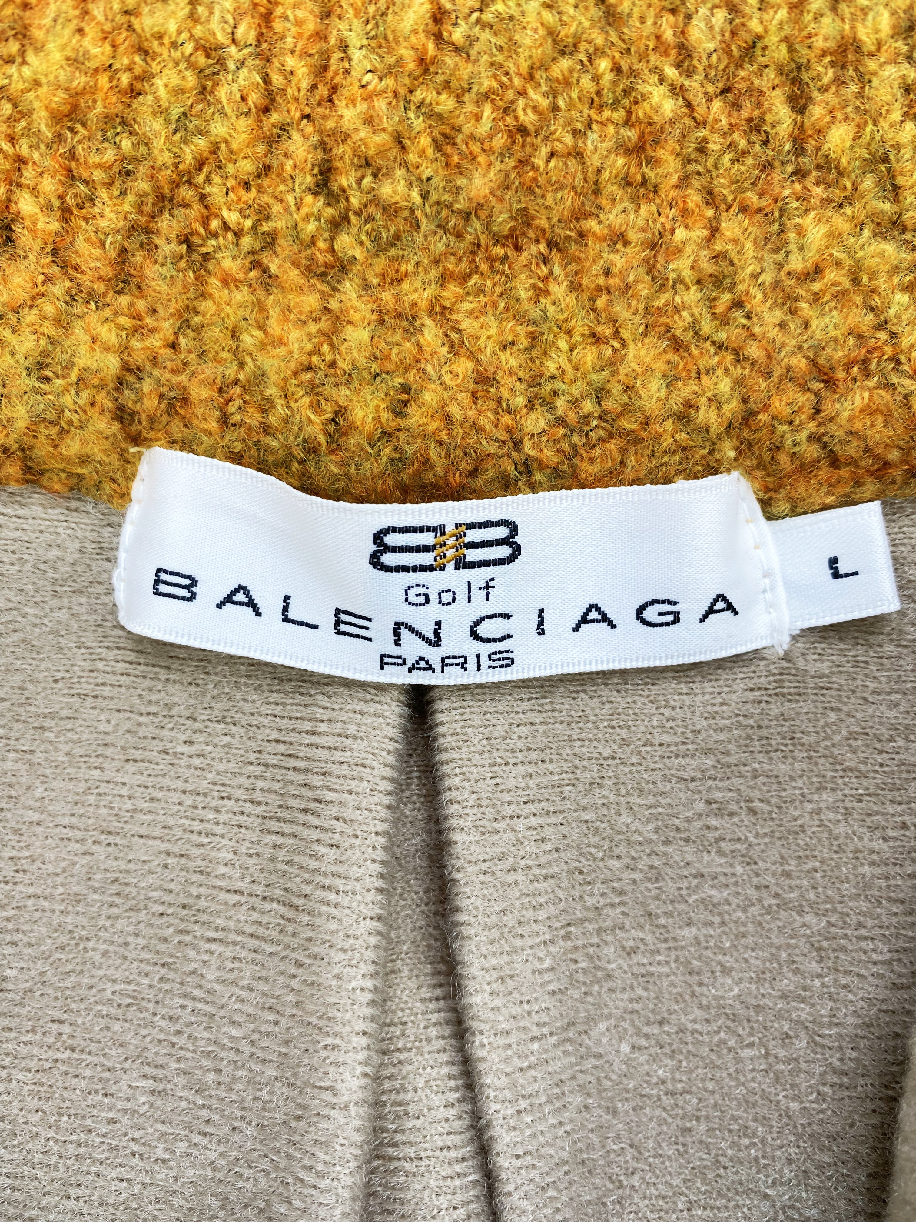 Balenciaga Lined Quarter Zip “B” Knitted Vest
