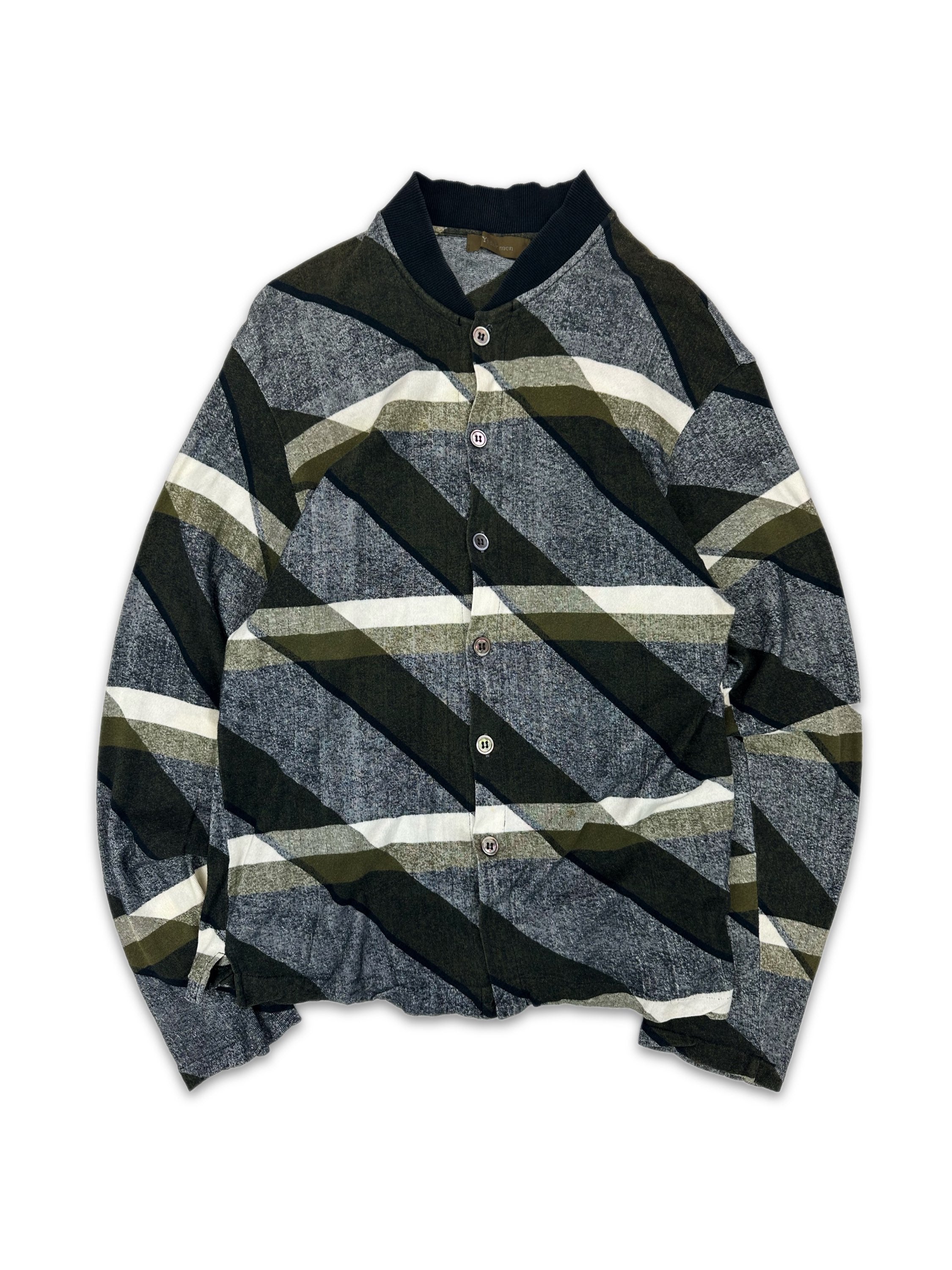 Yohji Yamamoto Y’s for Men Geometric Abstract Bomber Jacket