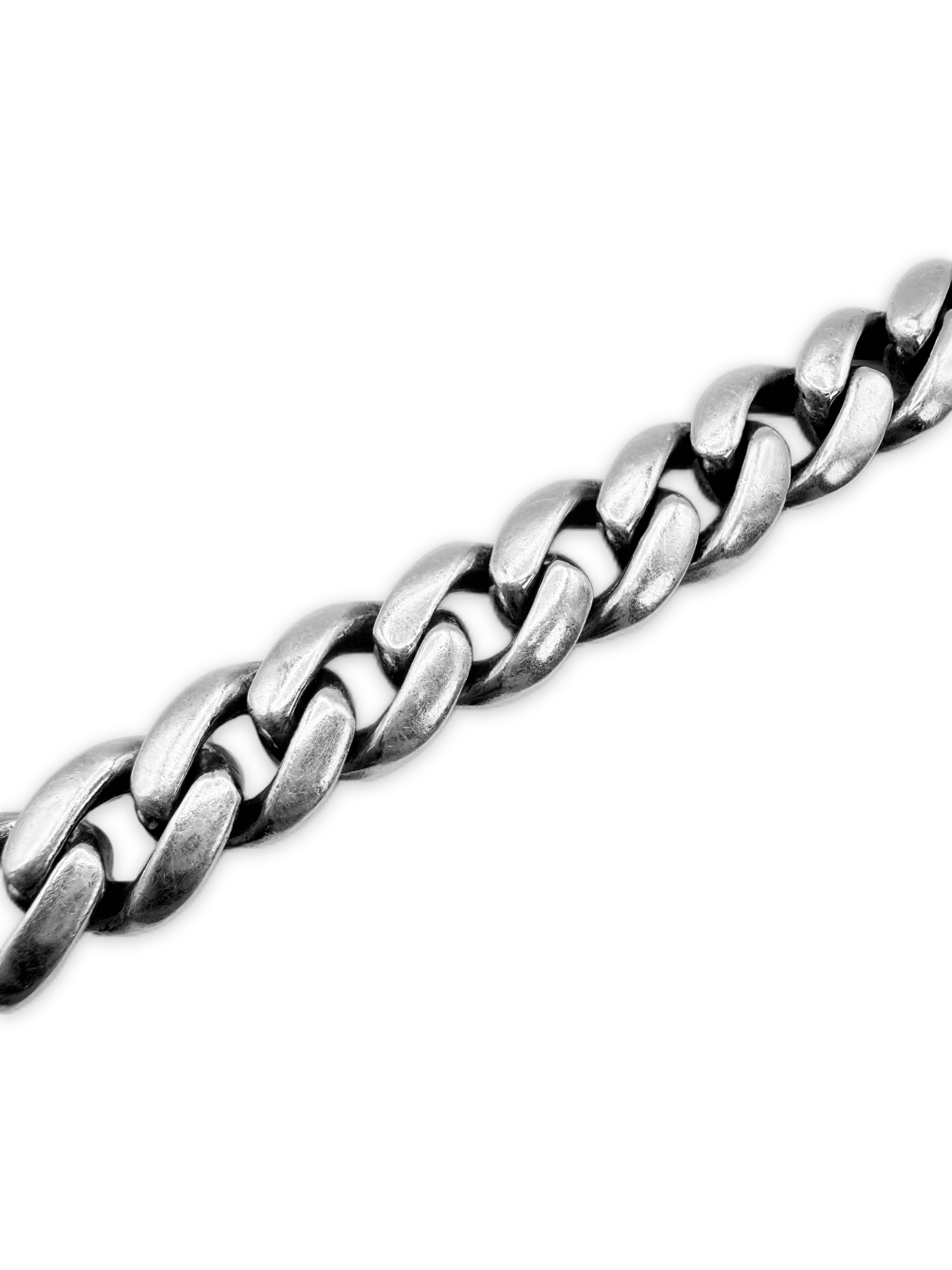 Chrome Hearts Small Cuban Link Lobster Clasp .925 Silver Bracelet