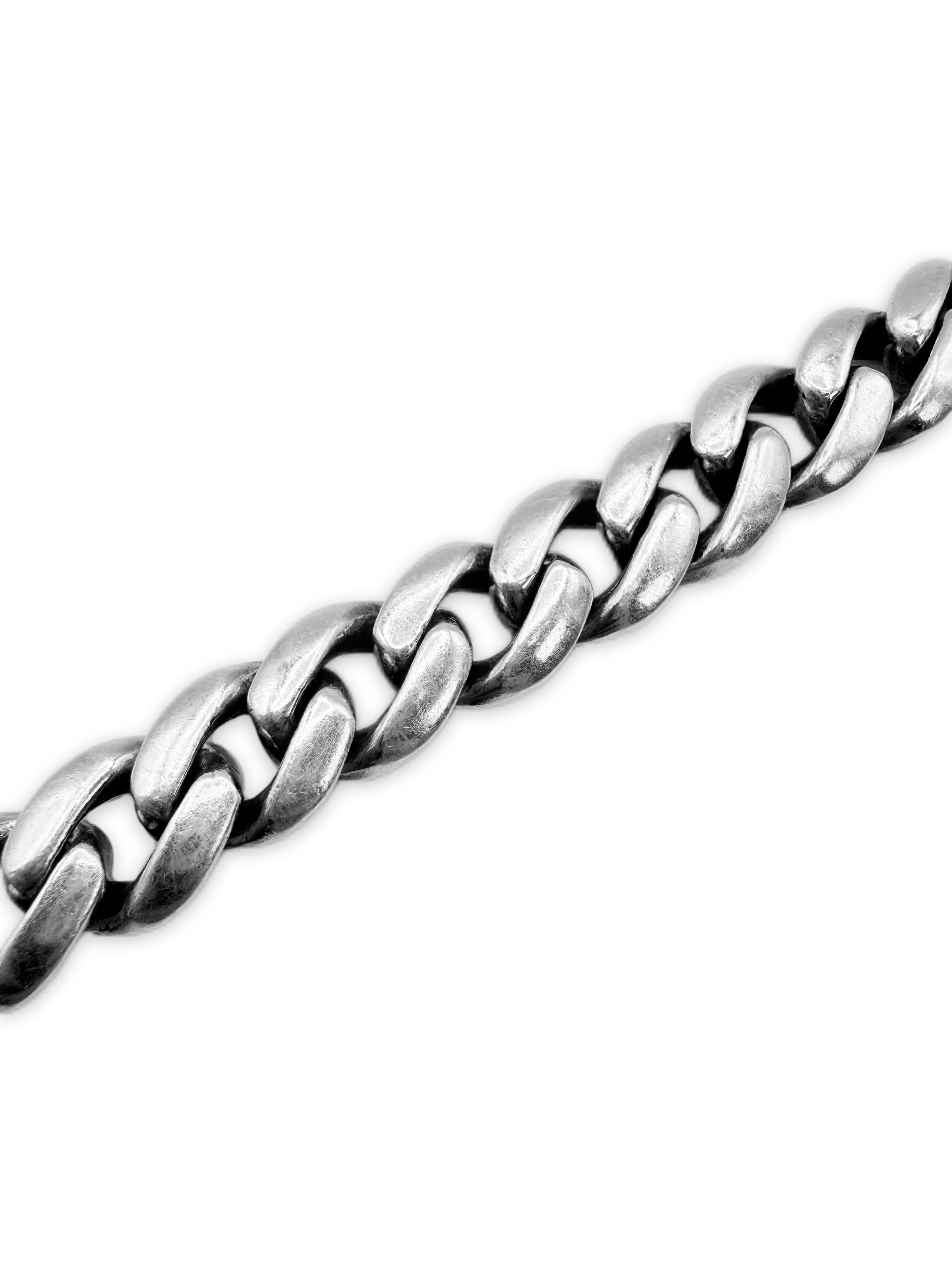 Chrome Hearts Small Cuban Link Lobster Clasp .925 Silver Bracelet