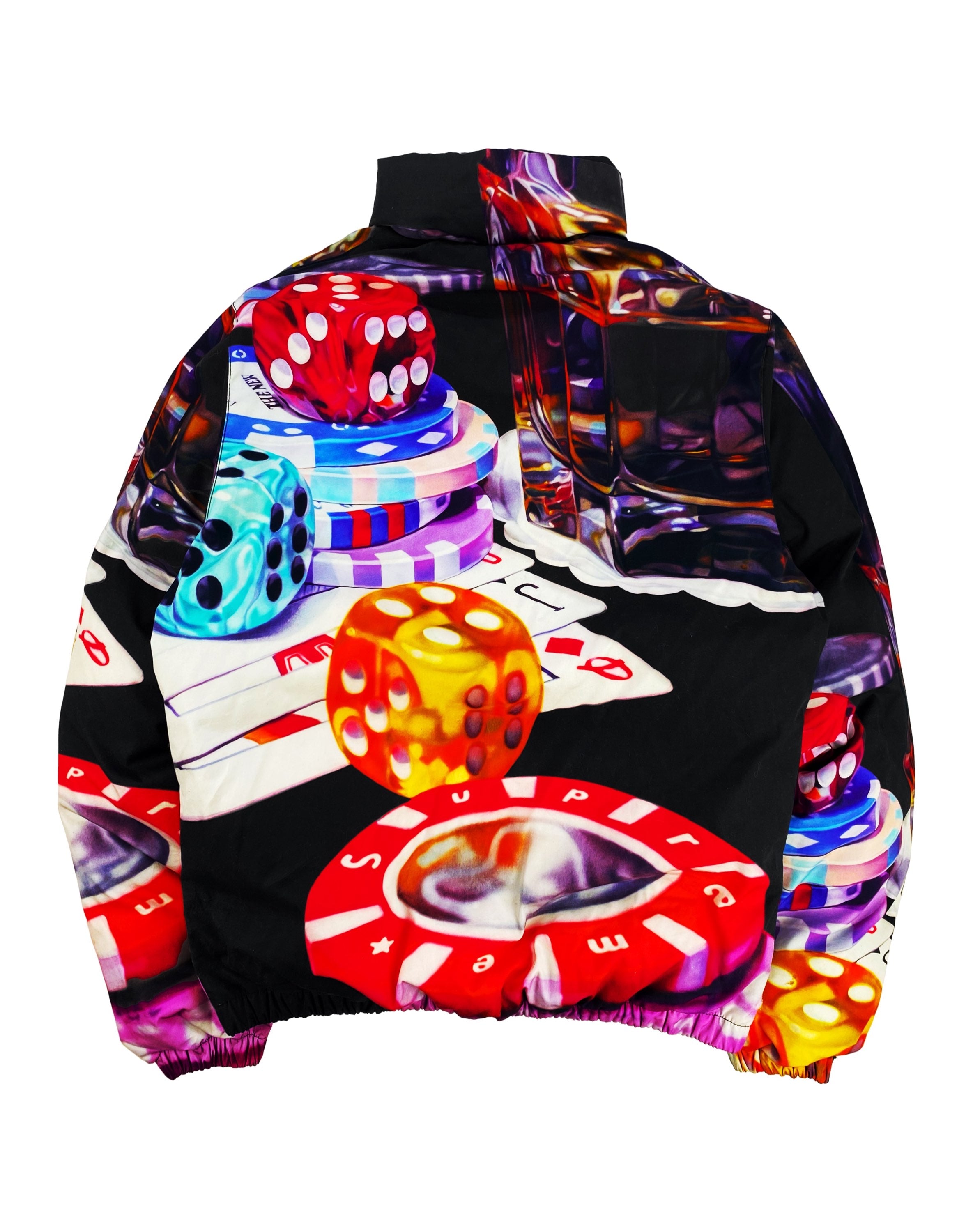 AW18 Supreme ‘Casino’ Full Print Down Fill Puffer Jacket