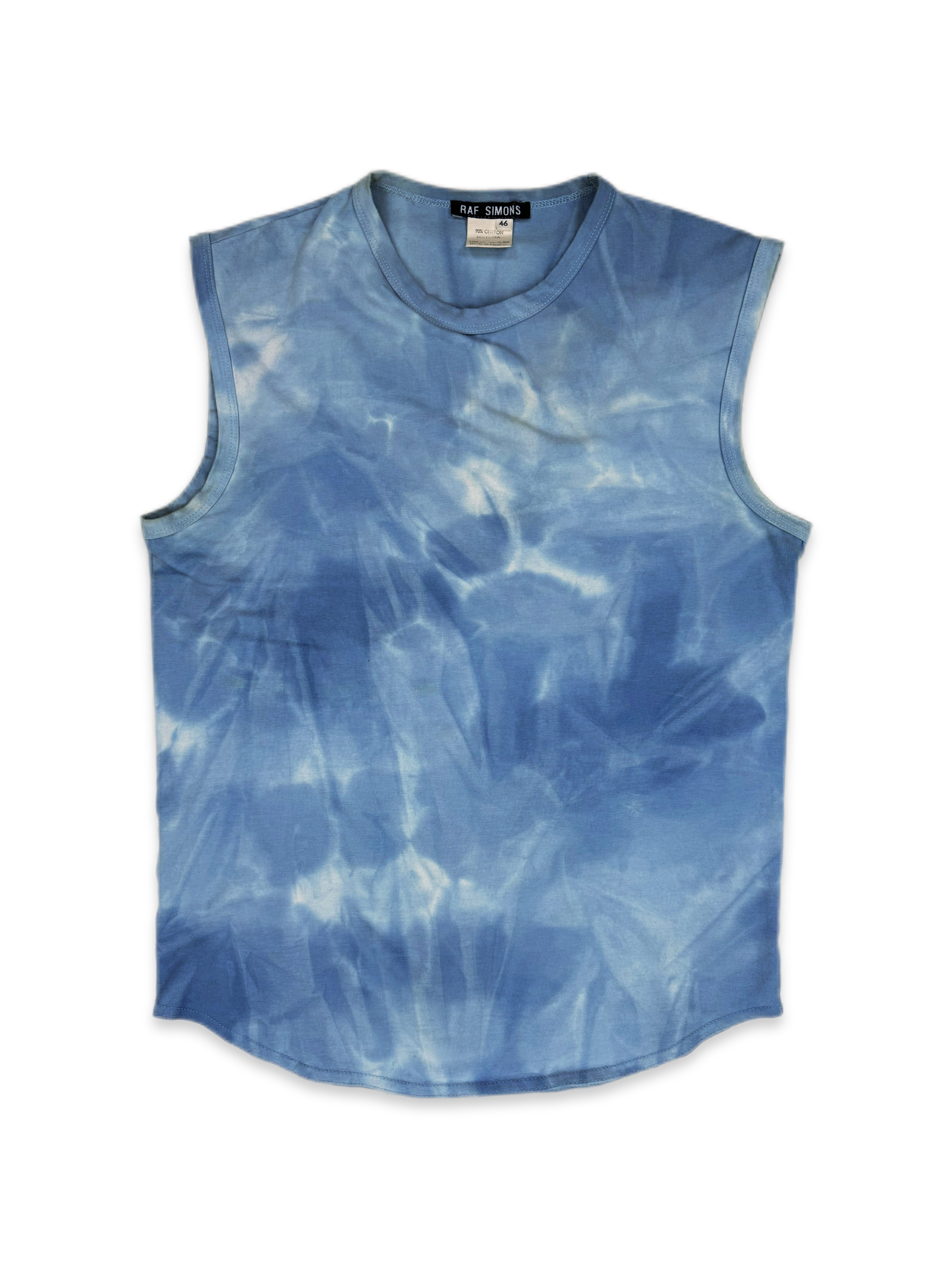 SS98 Raf Simons ‘Black Palms’ Tie-Dye Graphic Tank-top