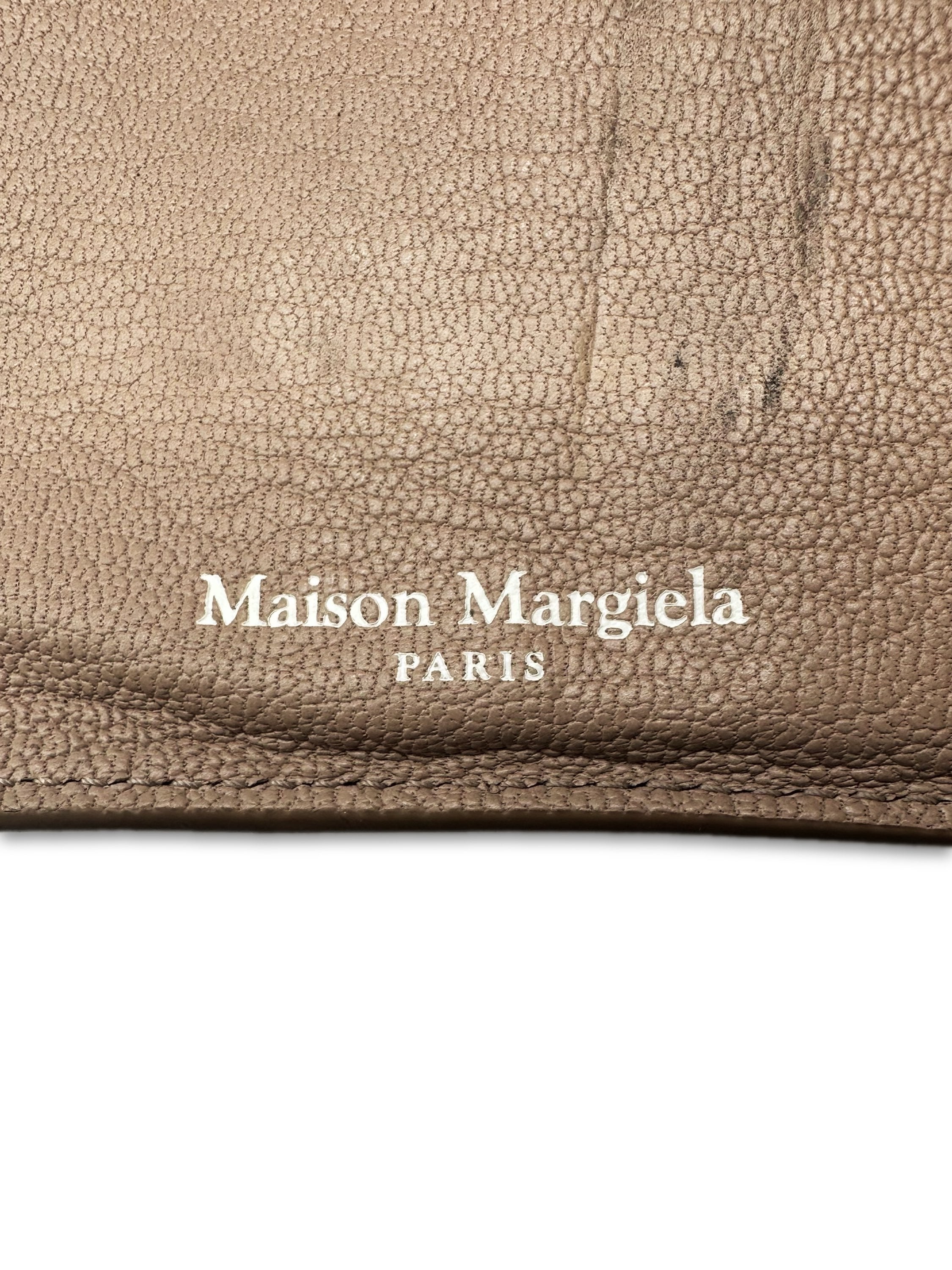 Maison Margiela Beige Four Stitch Bifold Leather Wallet