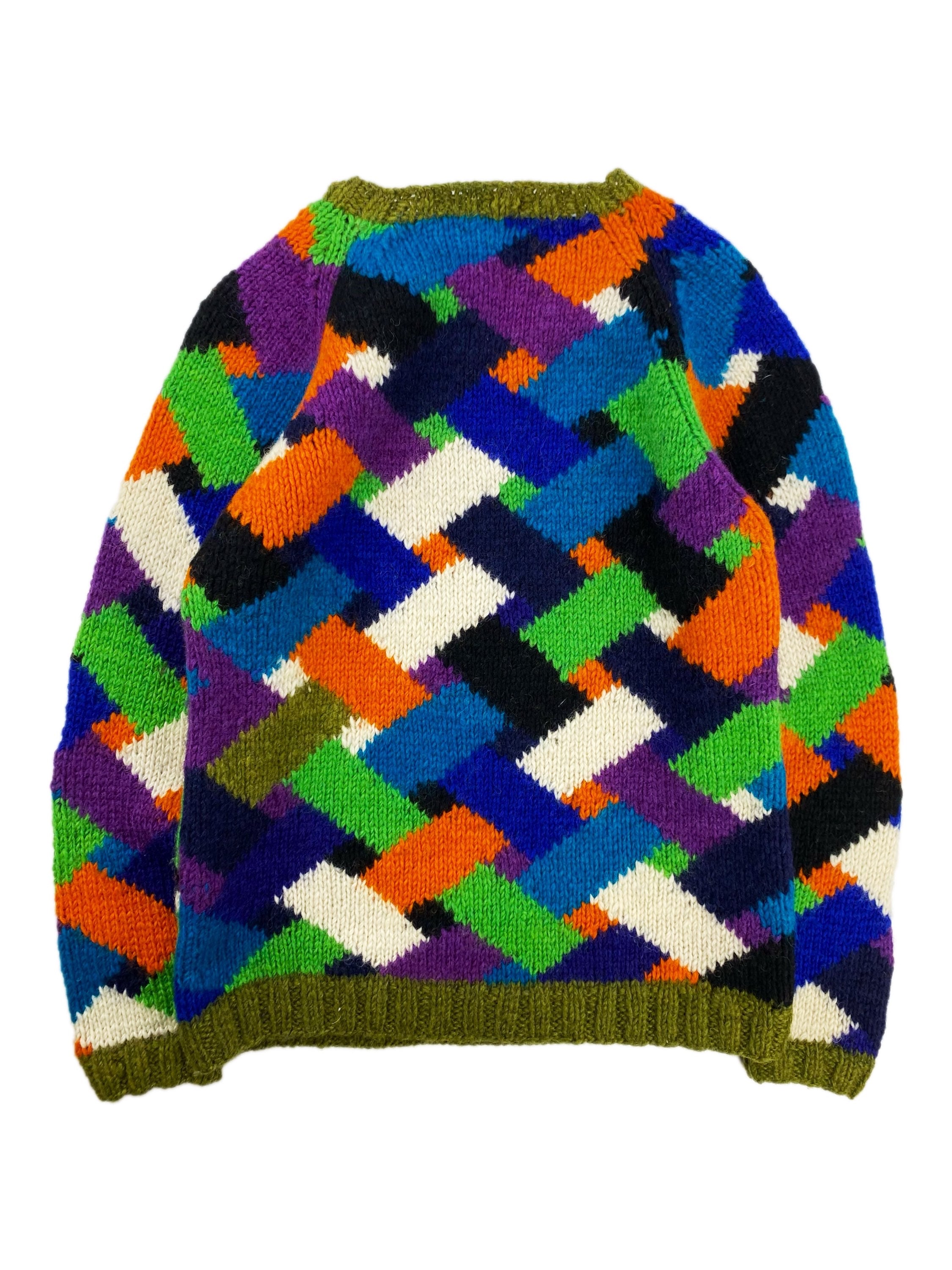 Marni Colour Block Weaved Pattern Tonal Knit Sweater