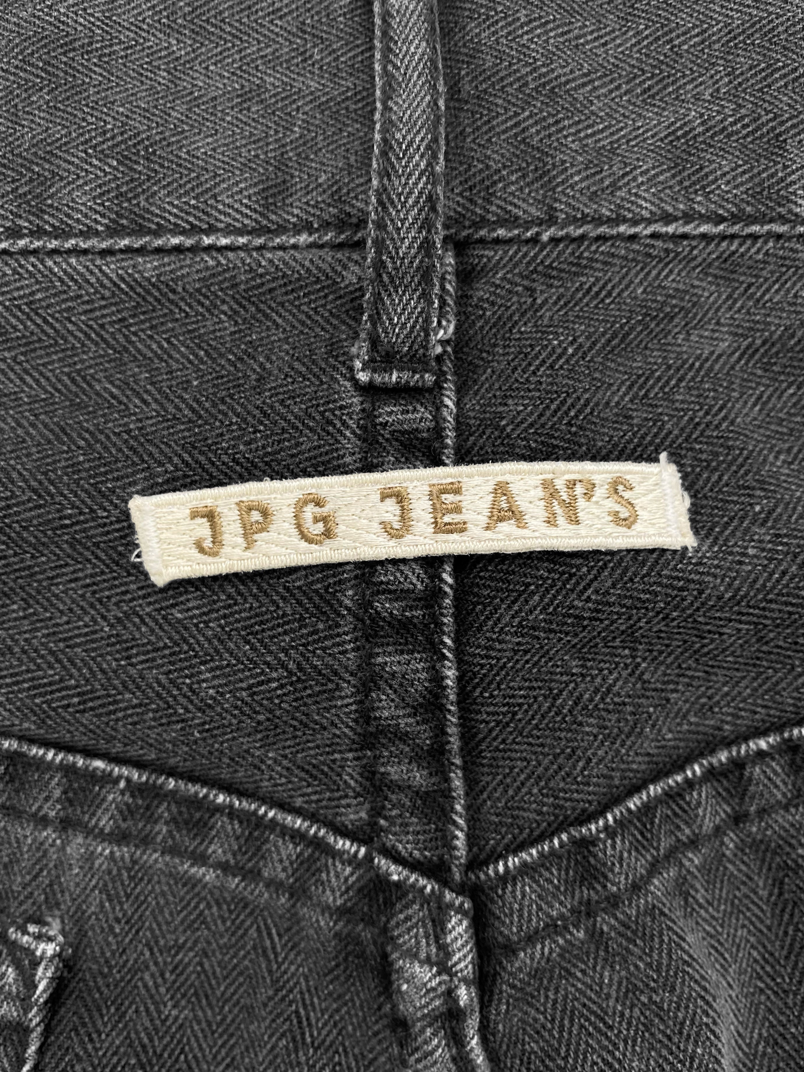 90’s Jean Paul Gaultier Asymmetric Pierced Denim Jeans