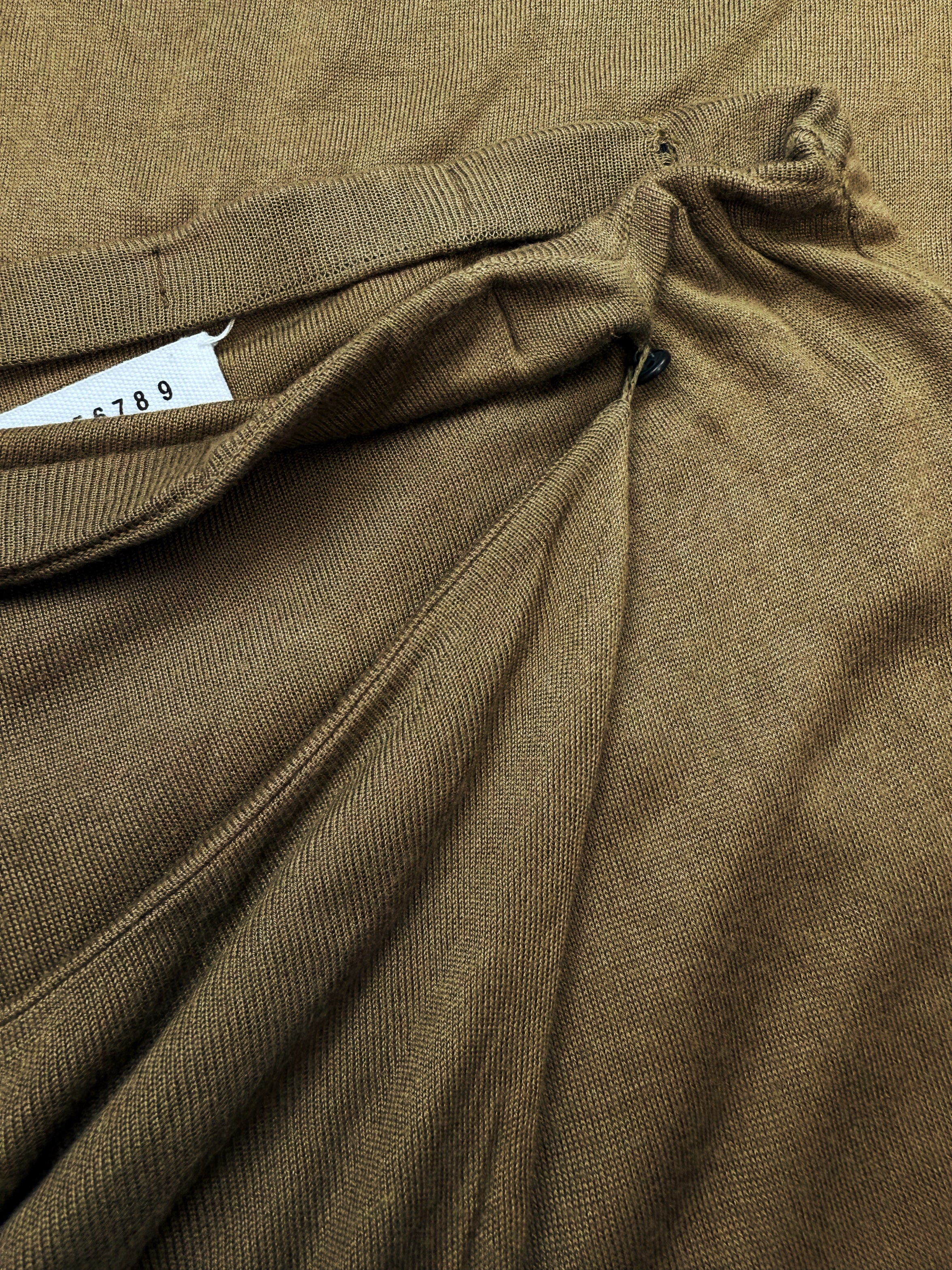 SS08 Maison Margiela 1 Asymmetrical Wrapped Olive Midi Skirt