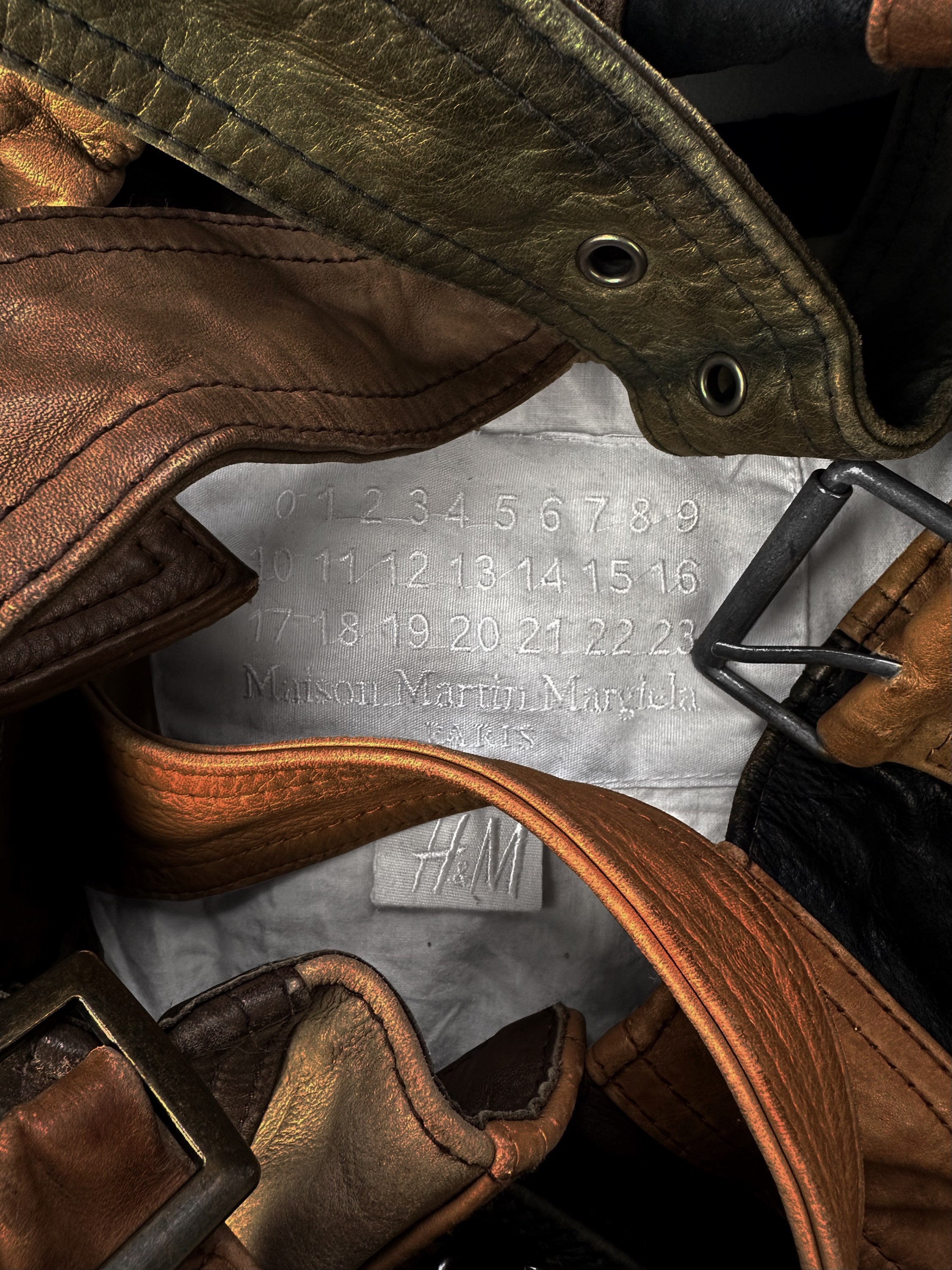 AW12 Maison Margiela x H&amp;M ‘Belt’ Reworked Leather Jacket
