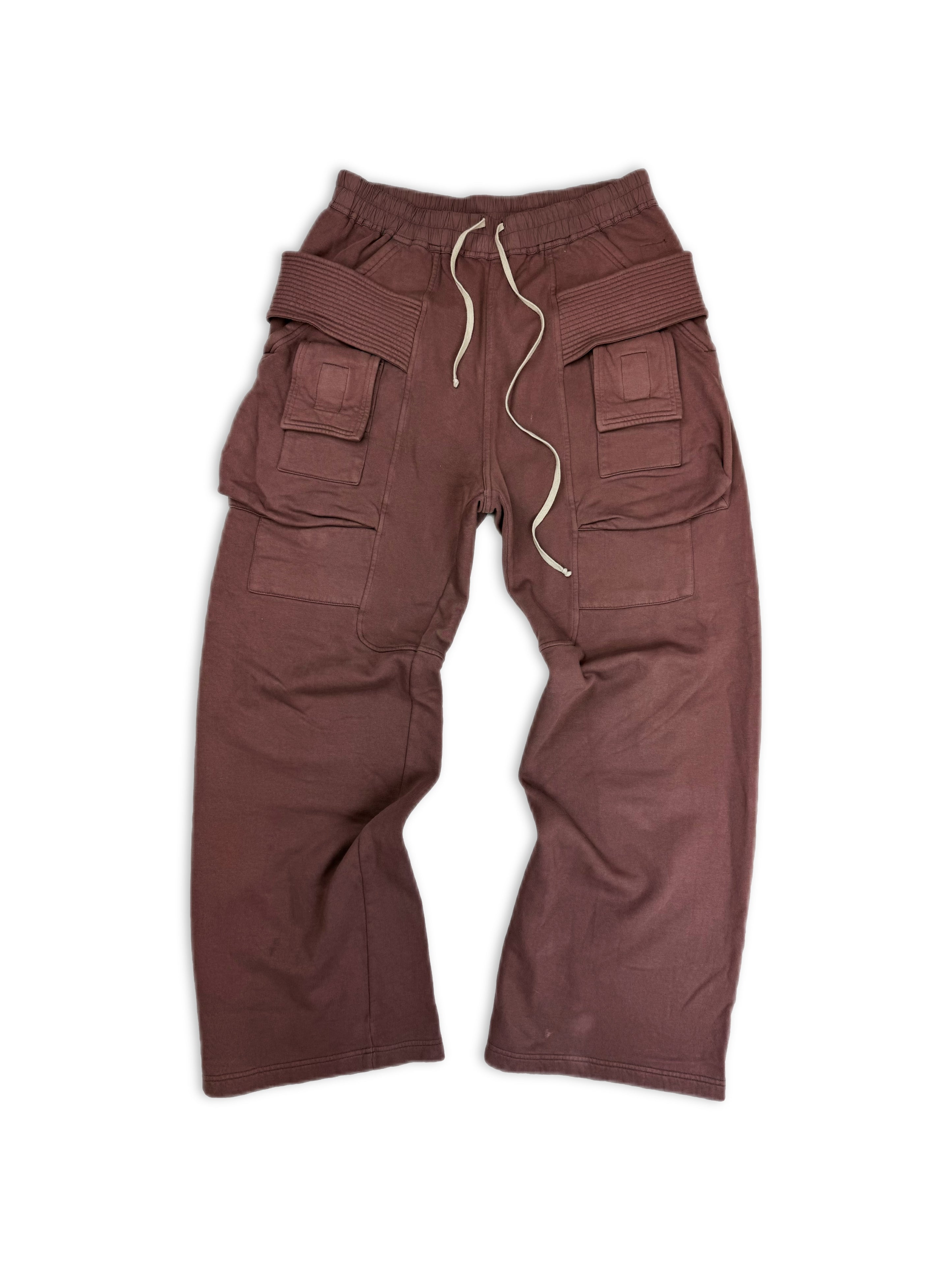 Rick Owens DRKSHDW Clay Creatch Cargo Wide Leg Sweat Pants