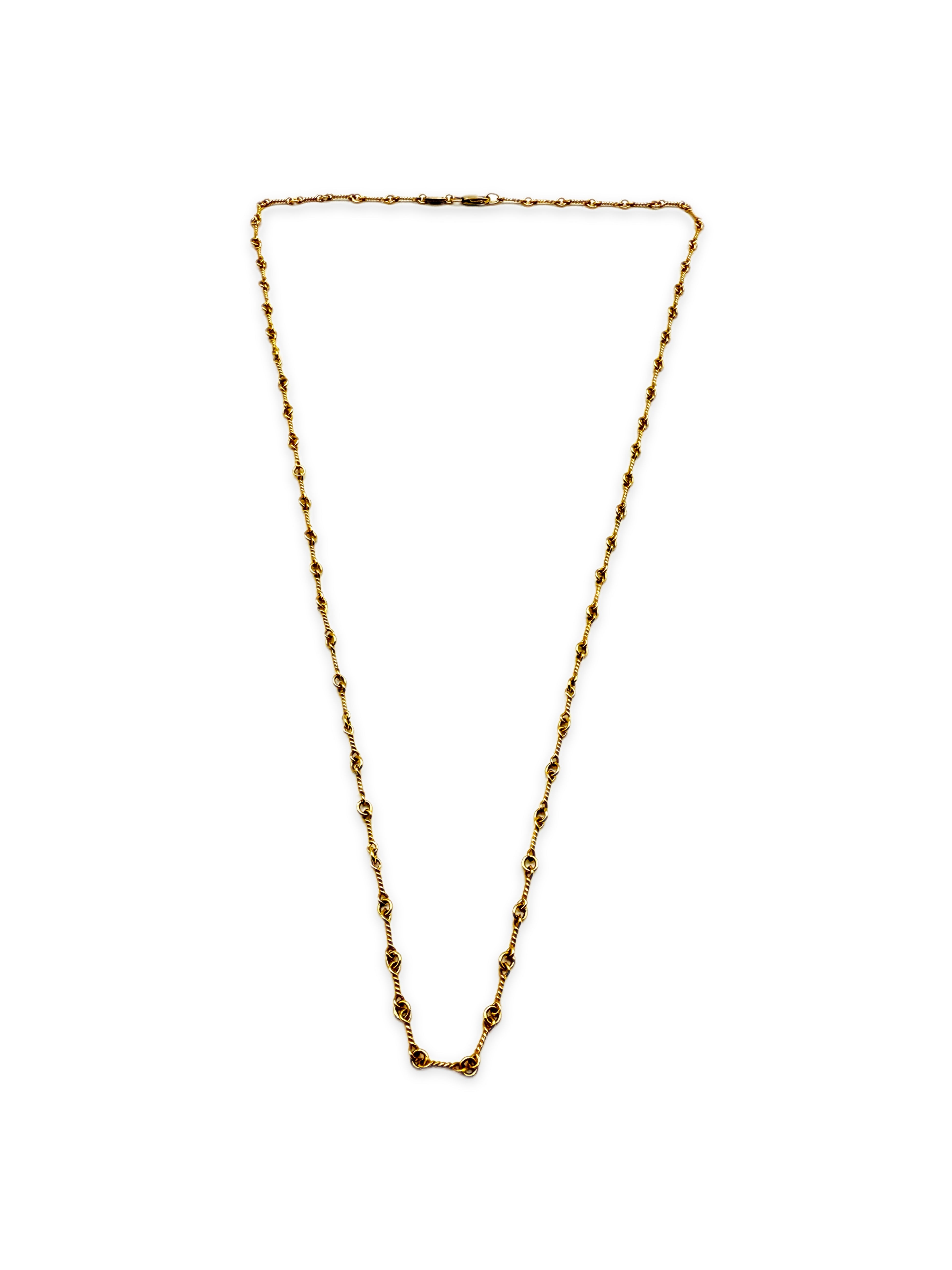 Chrome Hearts 22k Gold ‘Twist’ Chain 22 in Necklace