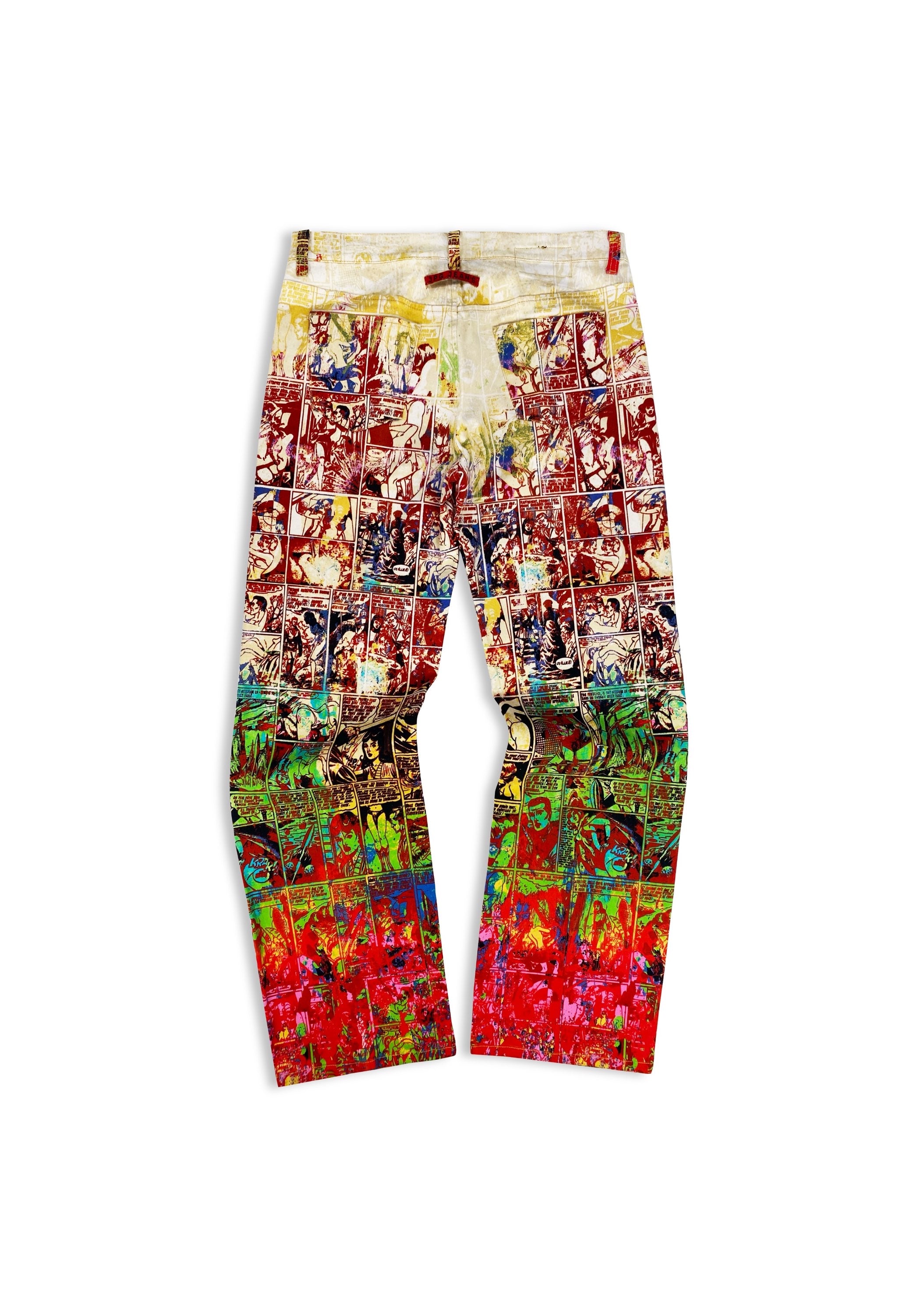 AW95 Jean Paul Gaultier ‘Comic’ Mad Max Full Print Denim