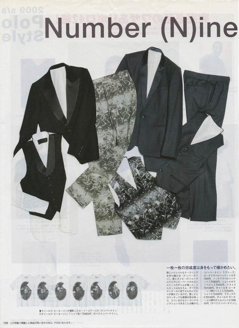 FW09 Number (N)ine Charles Peterson Graphic Mosh Pit Blazer