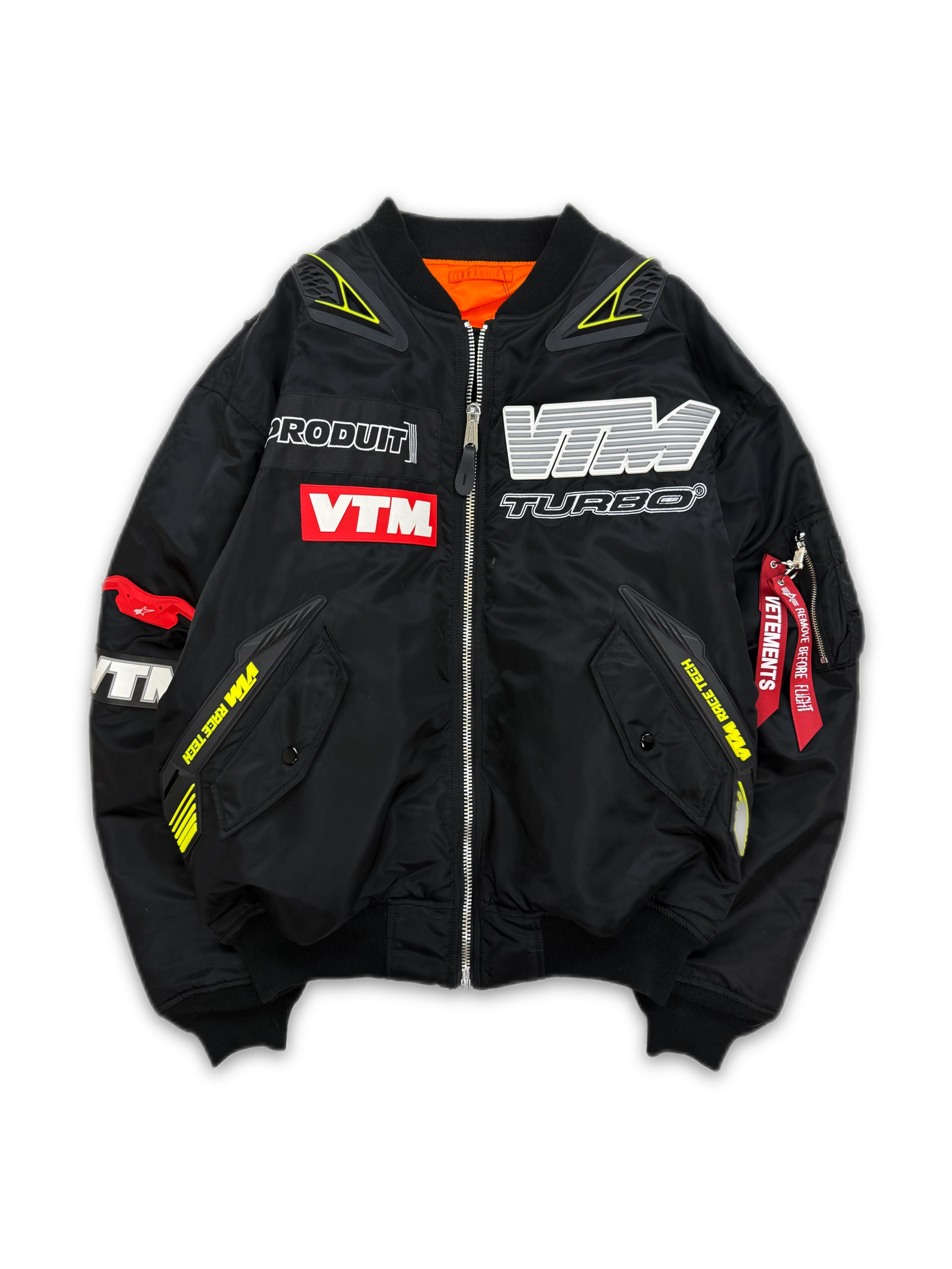 2020 Vetements x Alpha Industries ‘Racing’ Patched Bomber Jacket