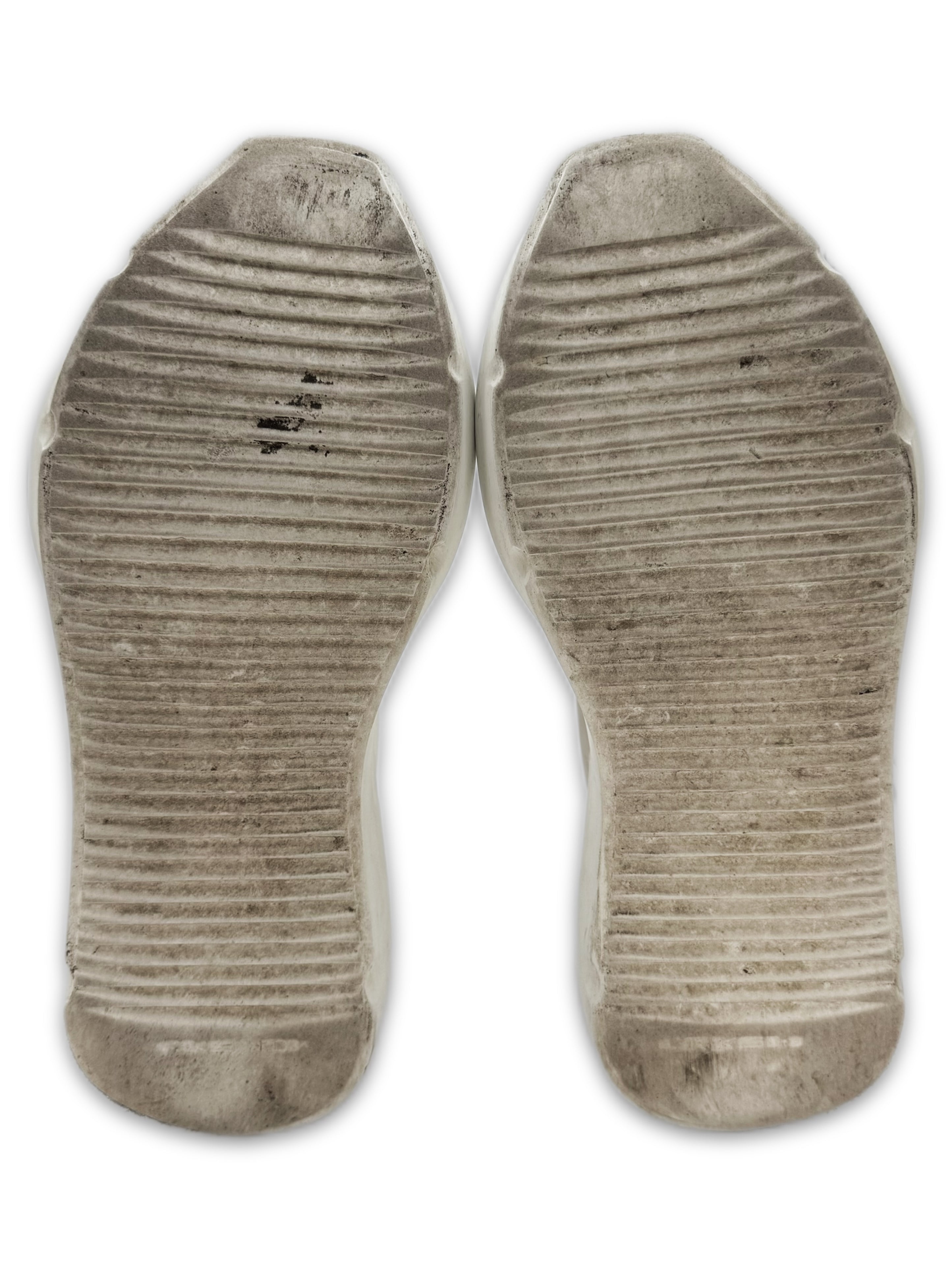 Rick Owens Beatle Bozo Abstract White Leather Boots