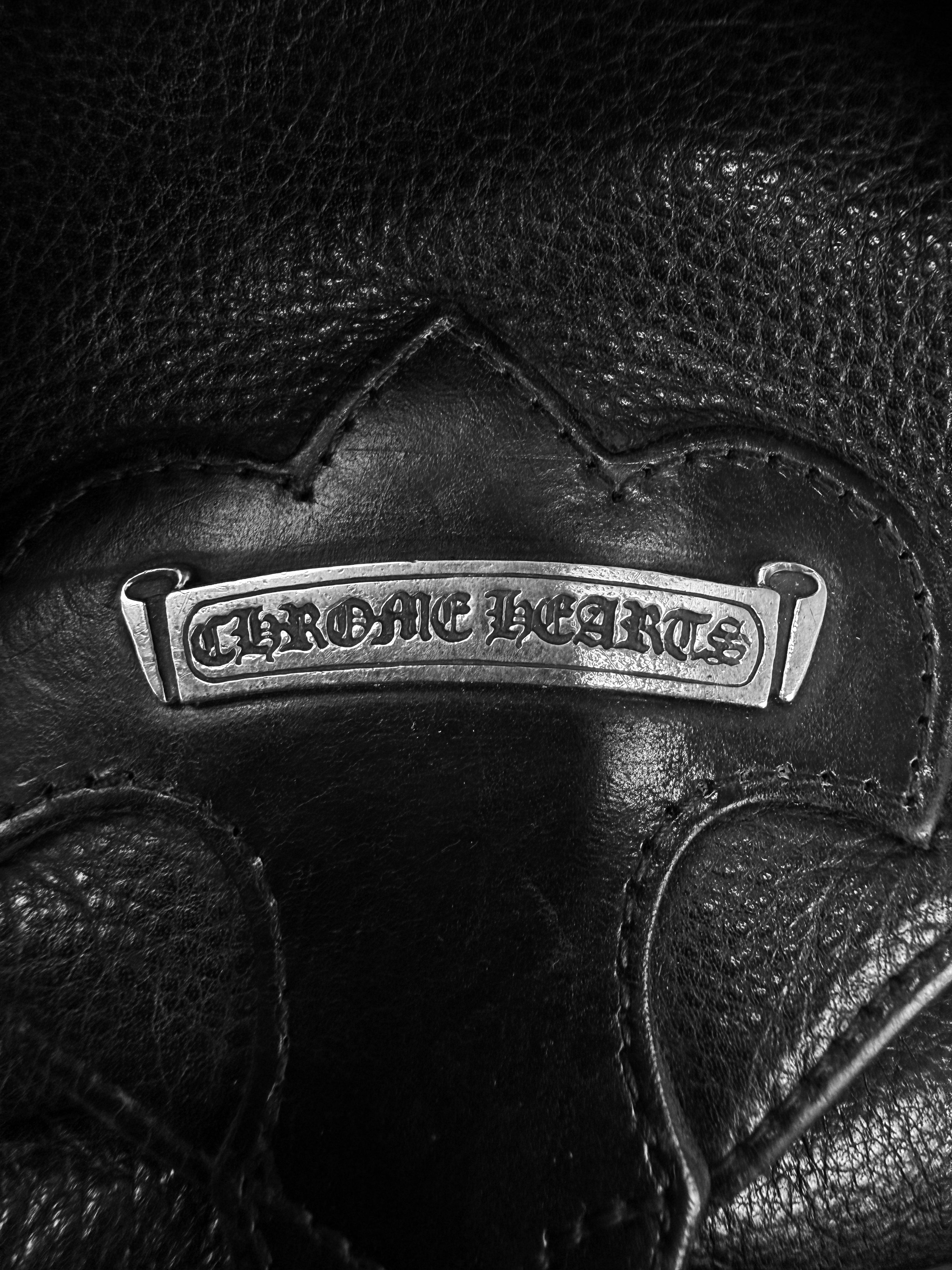 Chrome Hearts Filigree Cross Patch Gunslinger Leather Backpack