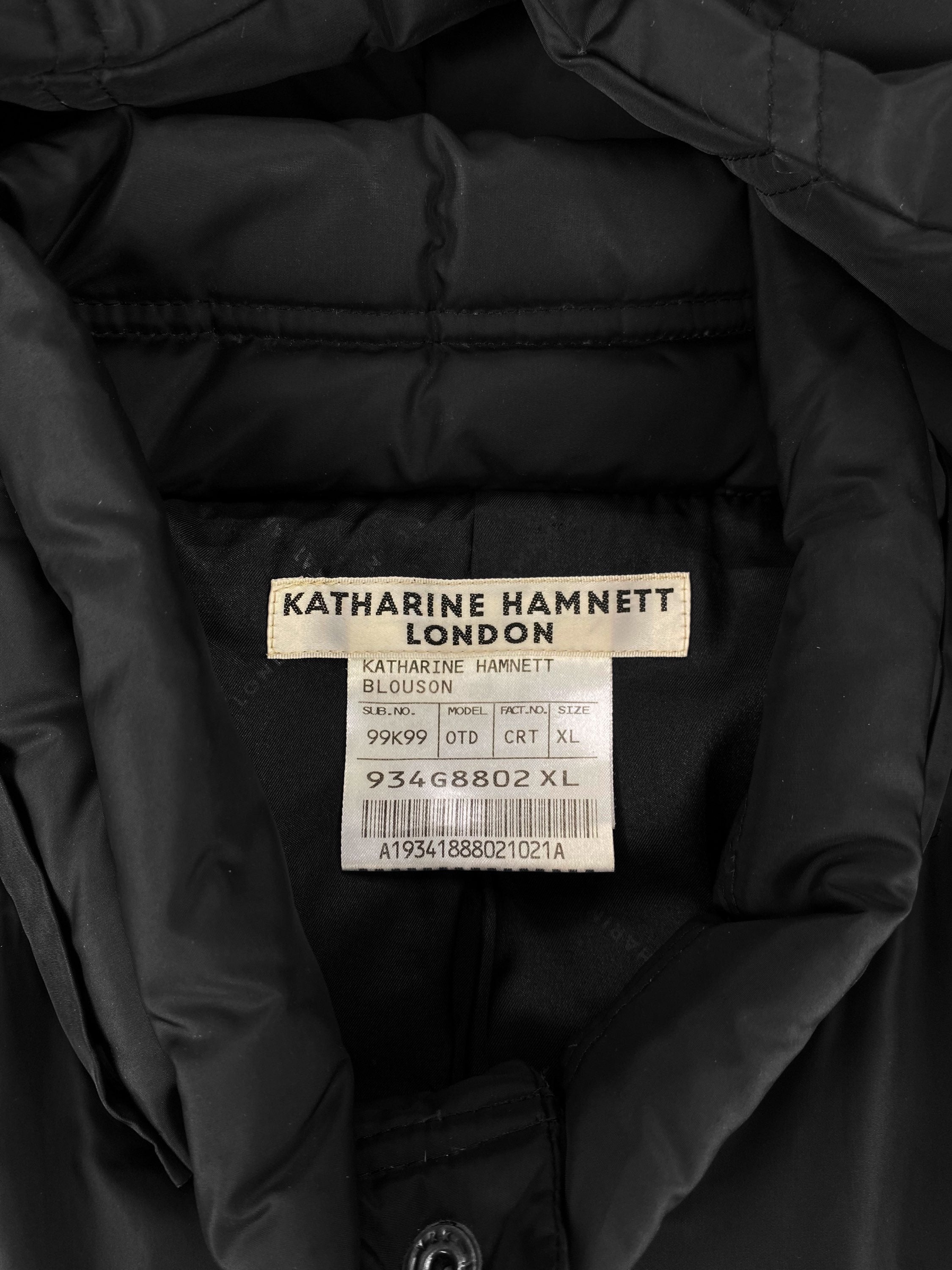 Katharine Hamnett Black Multi Zip Down Fill Puffer Jacket
