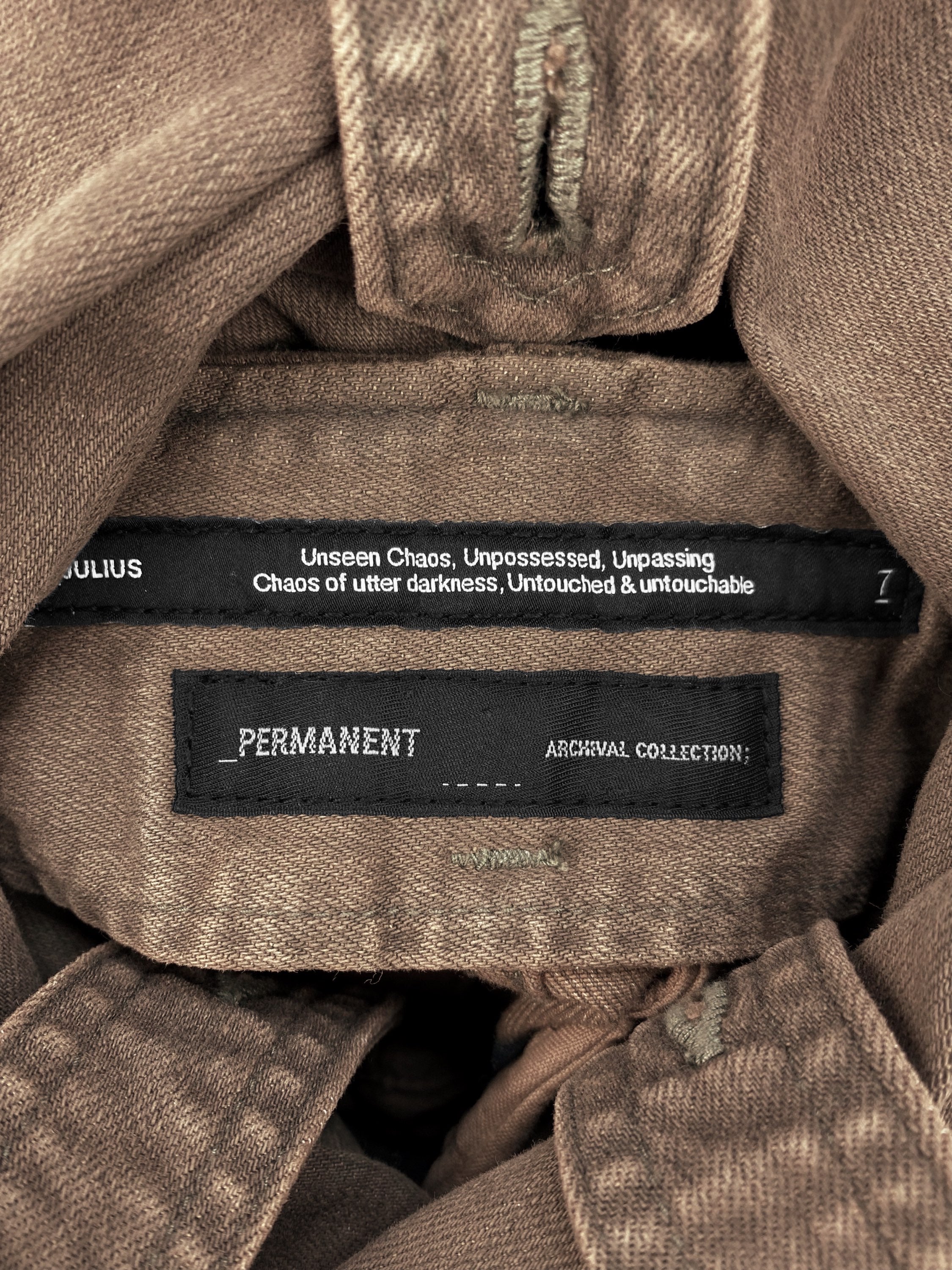 AW21 Julius ‘Gas Mask’ Bondage 3D Double Layered Cargo Denim