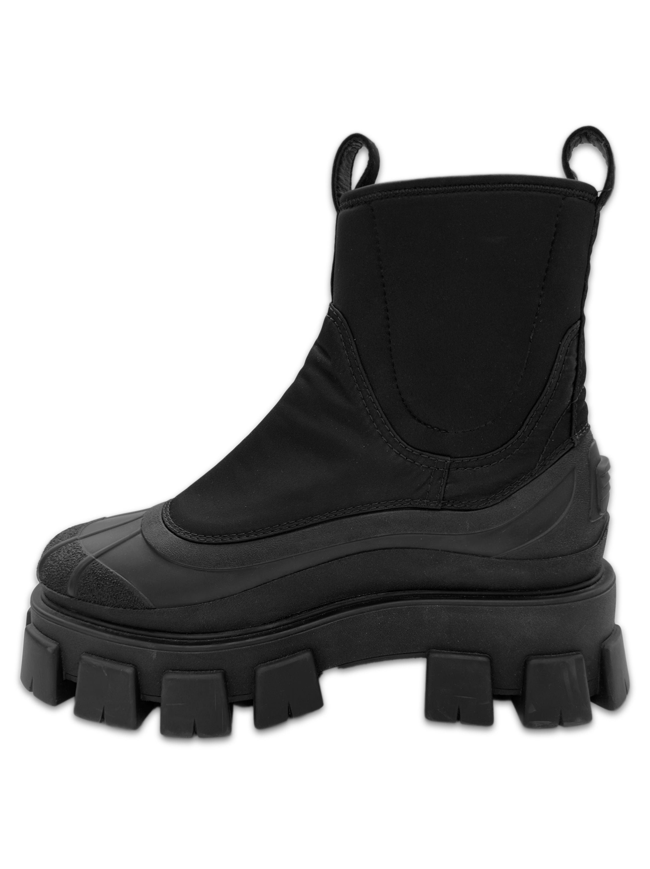 Prada ‘Monolith’ Re-Nylon Gabardine Black Chunky Boots