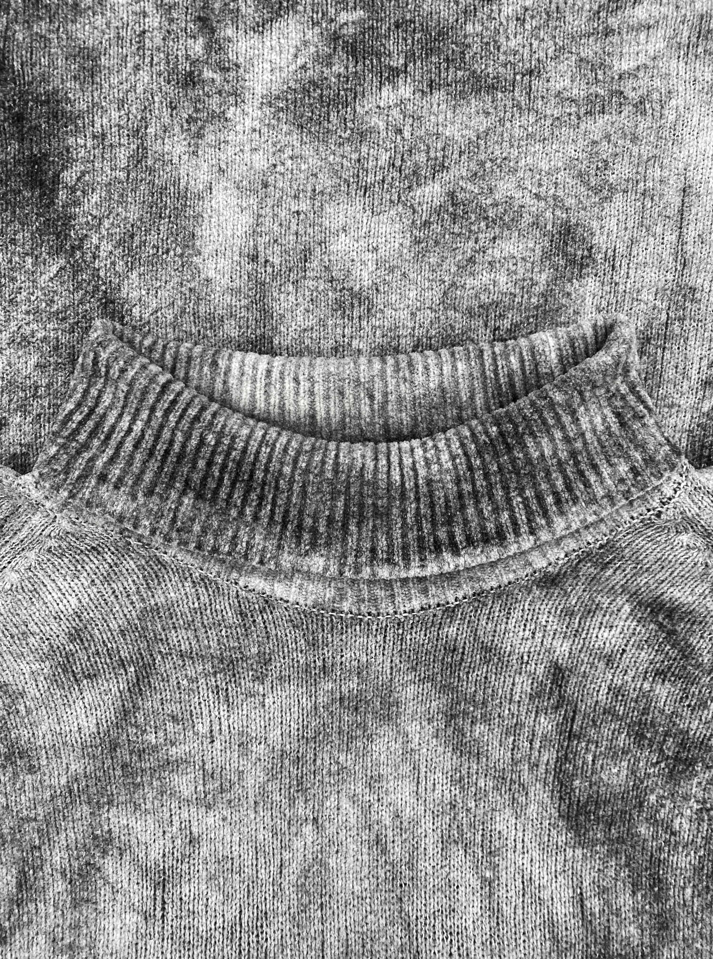 Issey Miyake Abstract Pattern Raglan Knitted Turtleneck