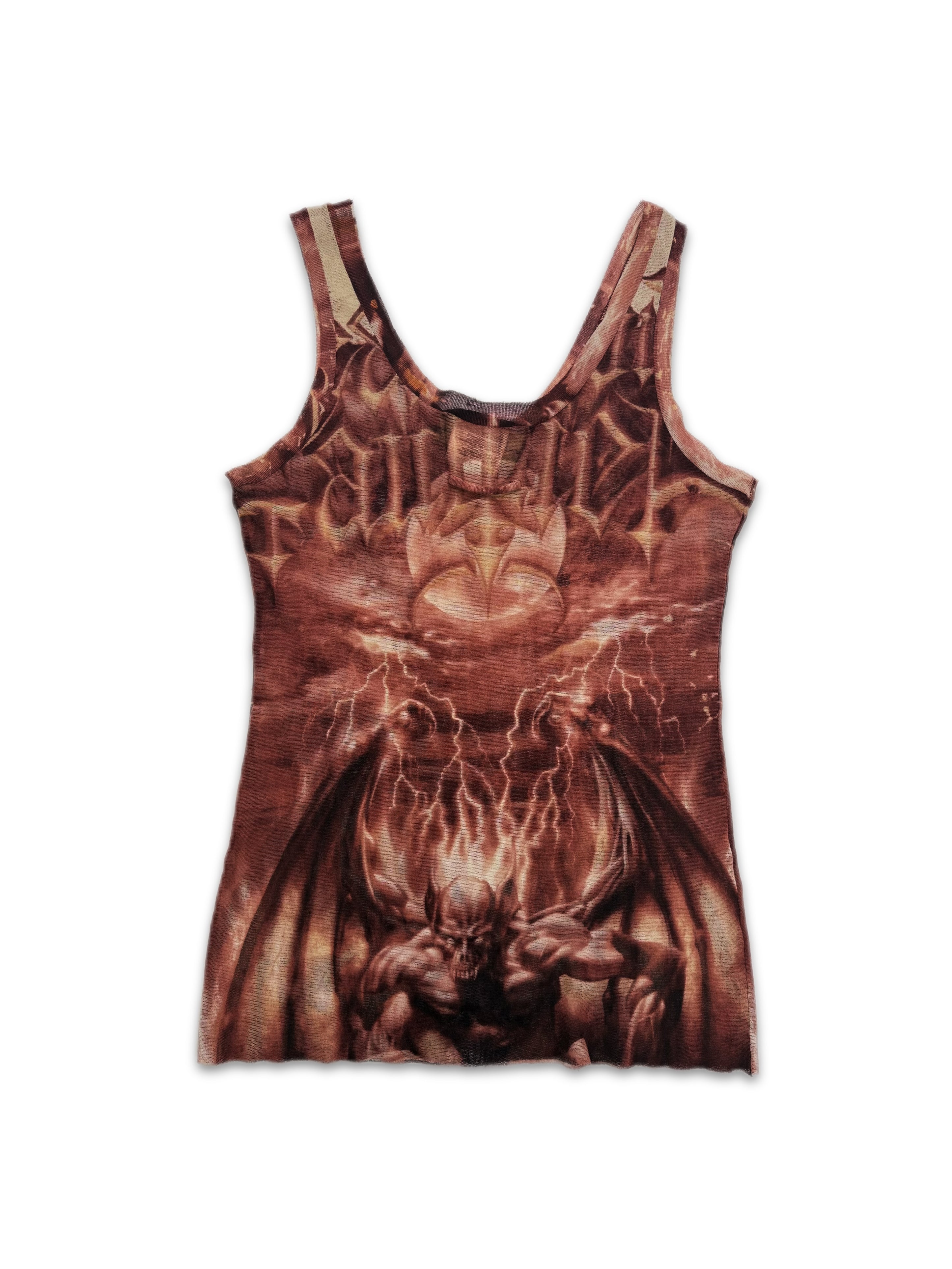 SS01 Jean Paul Gaultier ‘Satan’ Tattoo Mesh Tank Top
