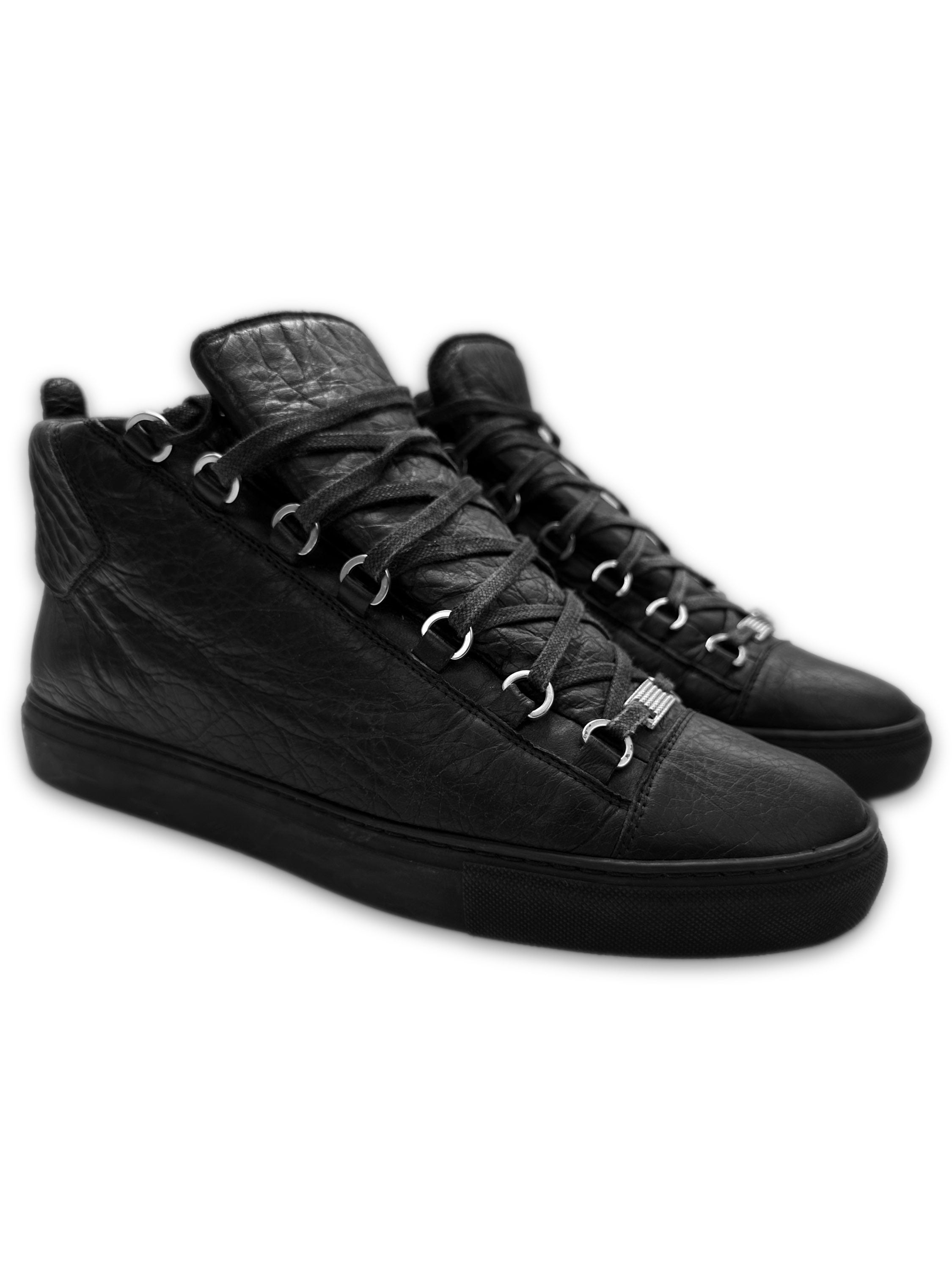 2012 Balenciaga ‘Arena’ Black Leather Blistered Low-top Sneakers
