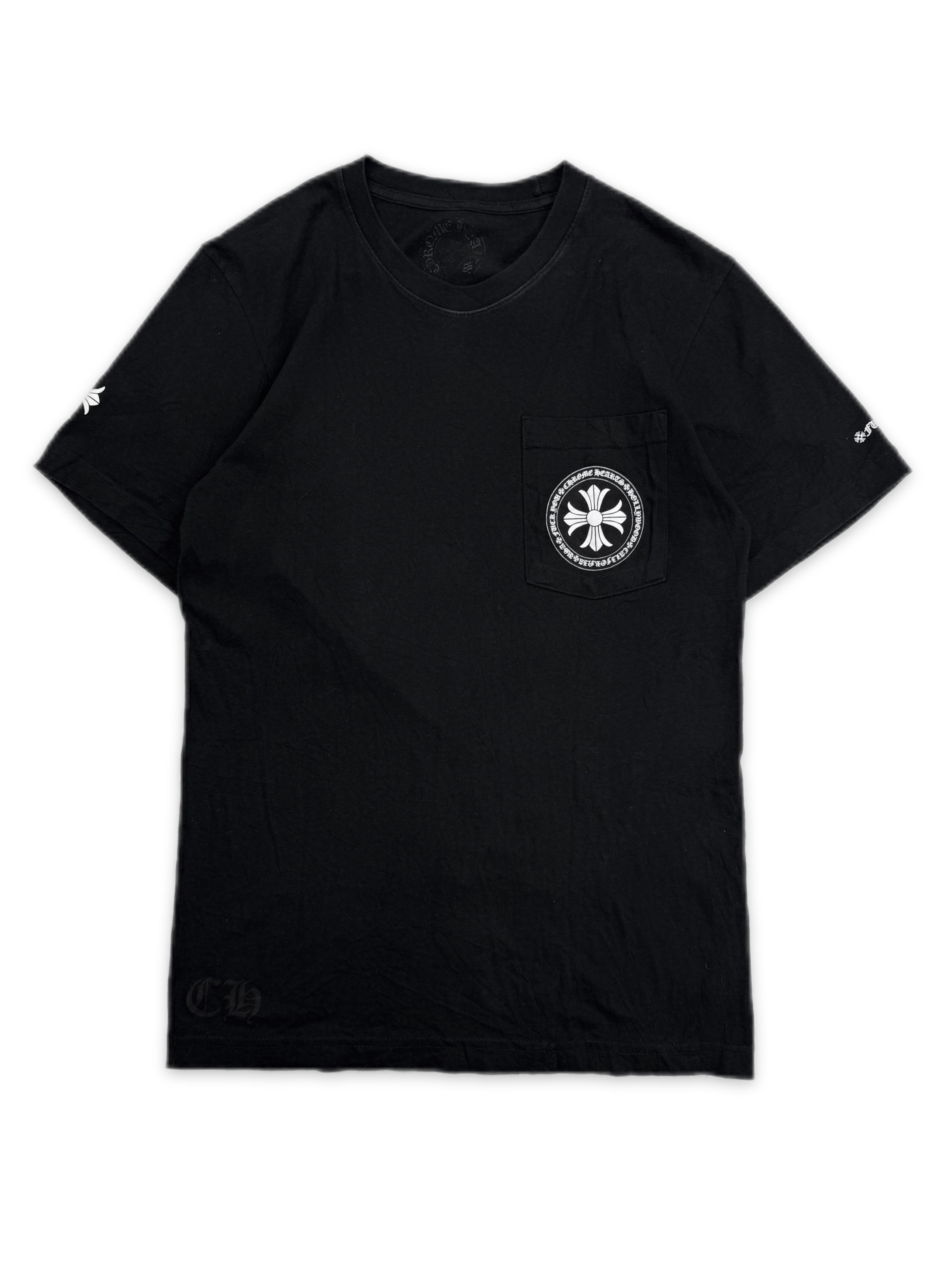 Chrome Hearts Plus Logo Black Pocket Graphic T-Shirt