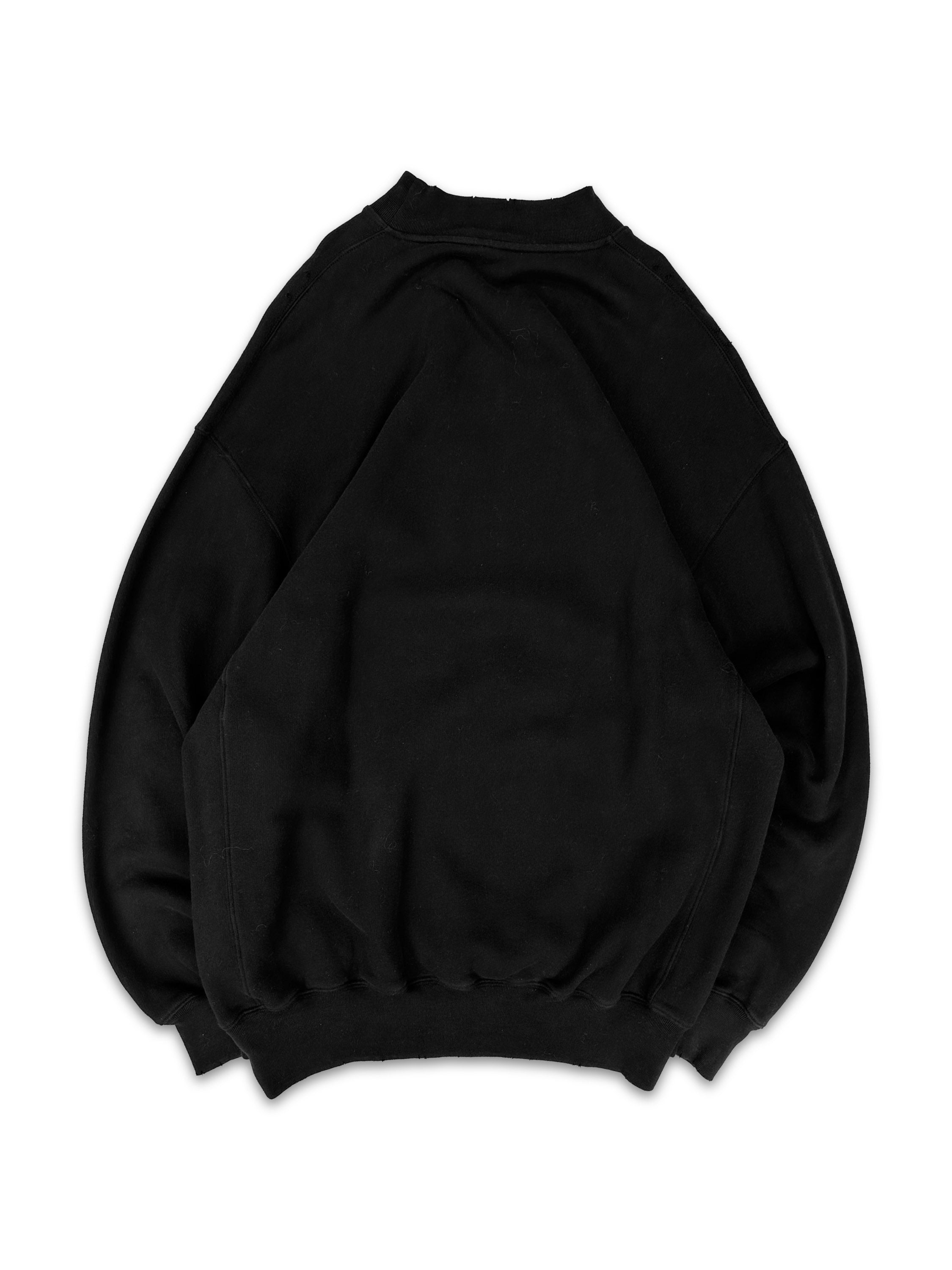 AW21 Balenciaga ‘Free’ Collegiate Logo Black Patched Crewneck