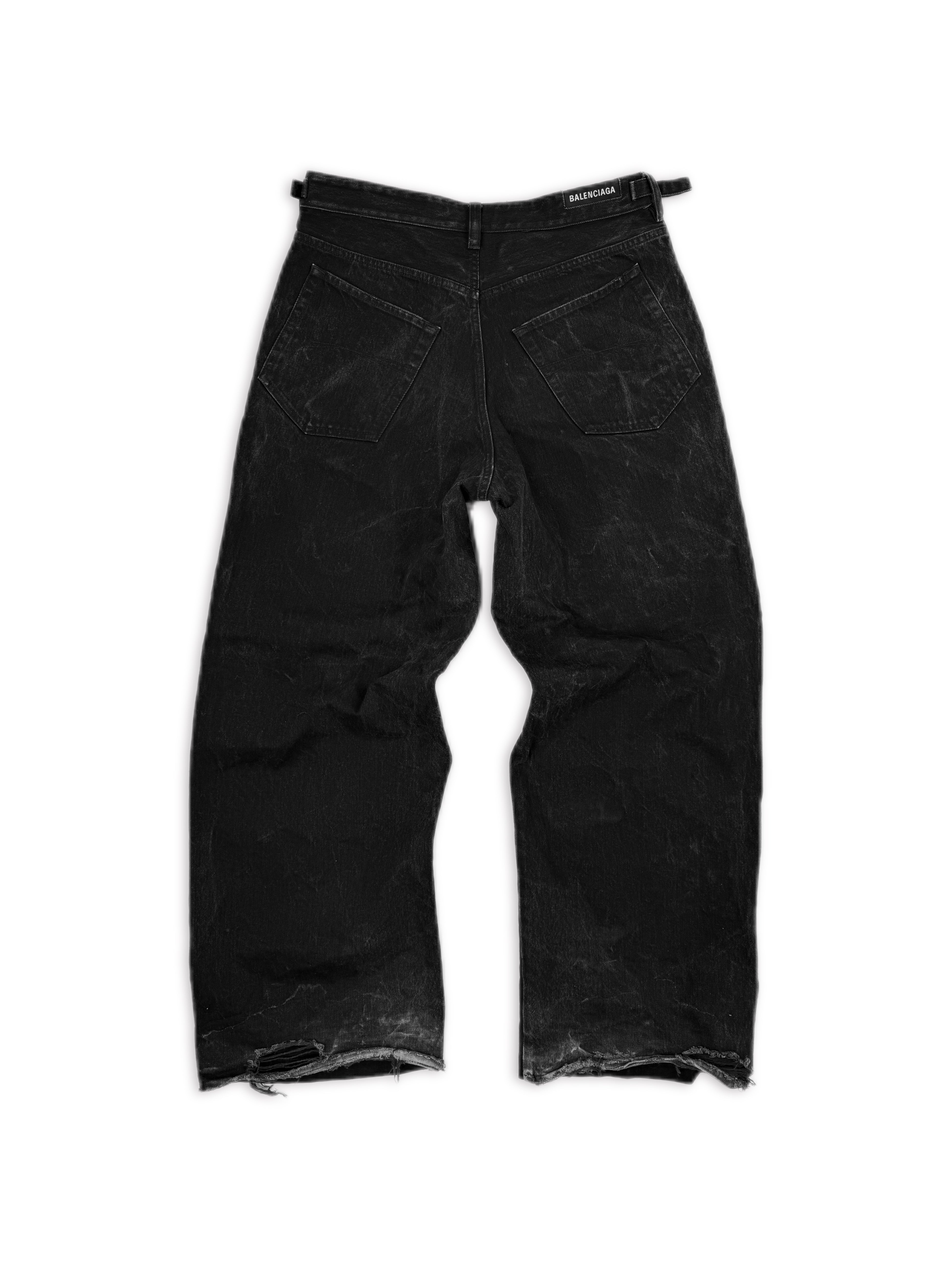 SS22 Balenciaga Hybrid Flared Cargo Pocket Wide Cut Denim