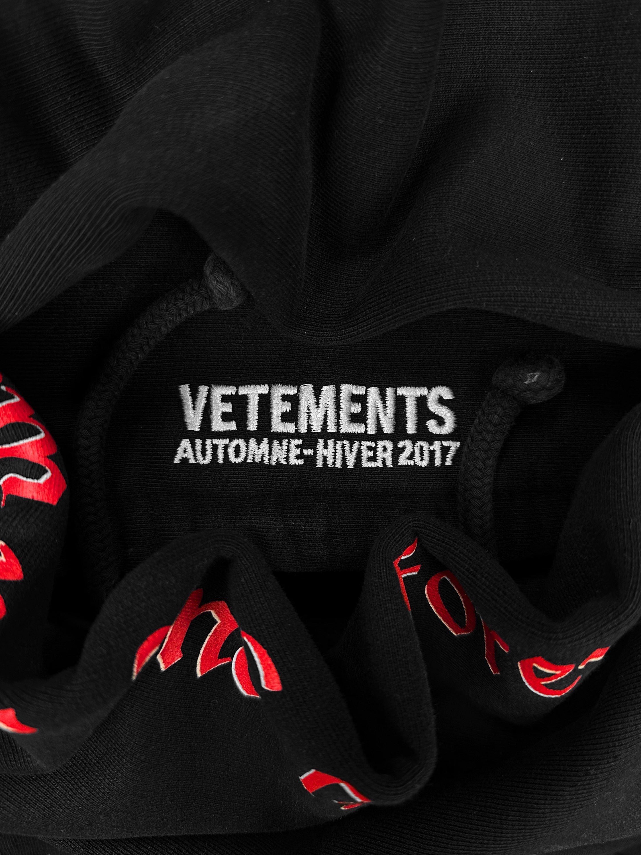 AW17 Vetements Homme ‘Total Fucking Darkness’ Pentagram Hoodie