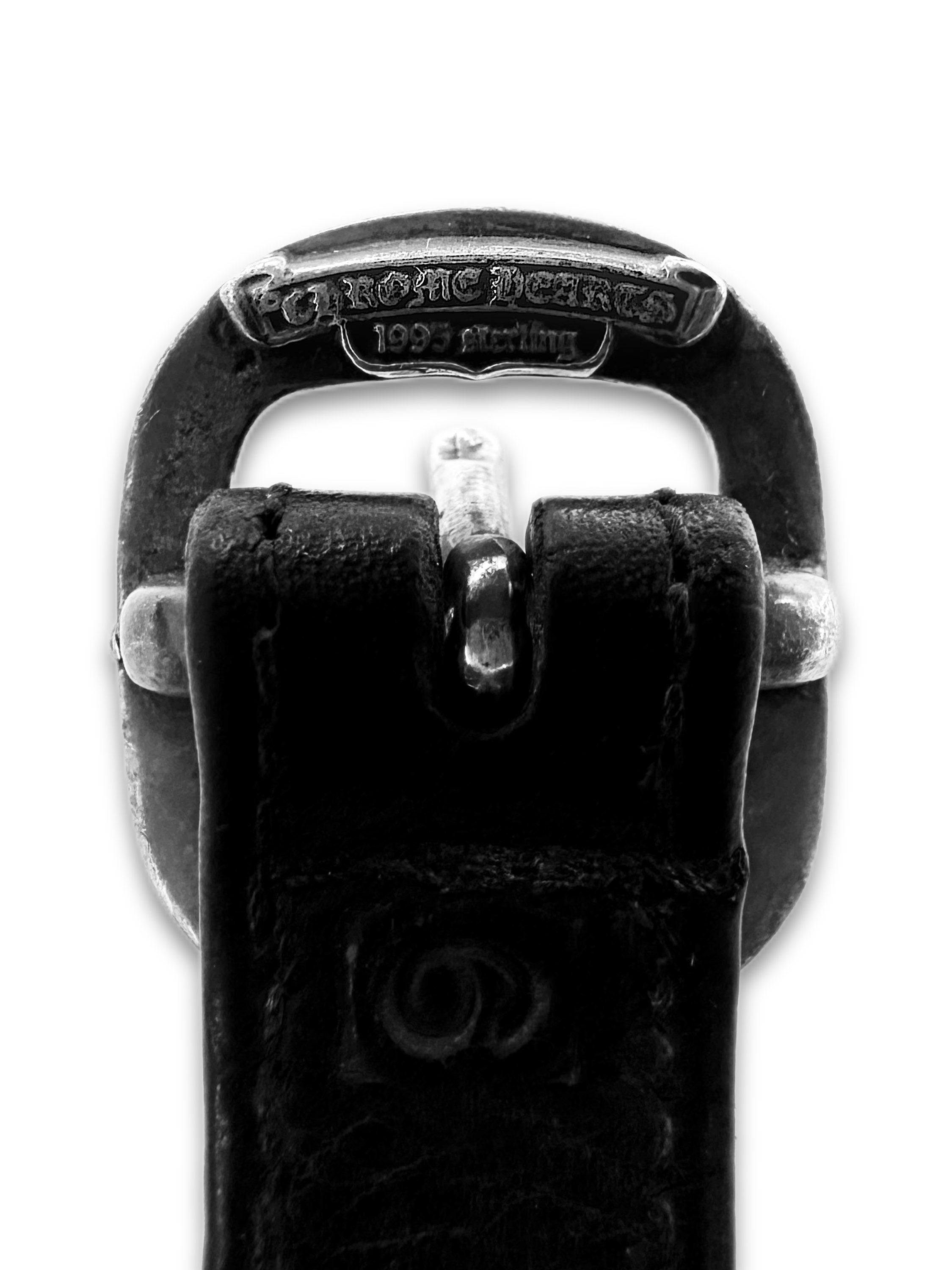 Chrome Hearts ‘Gunslinger’ Buckle .925 Silver Leather Bracelet