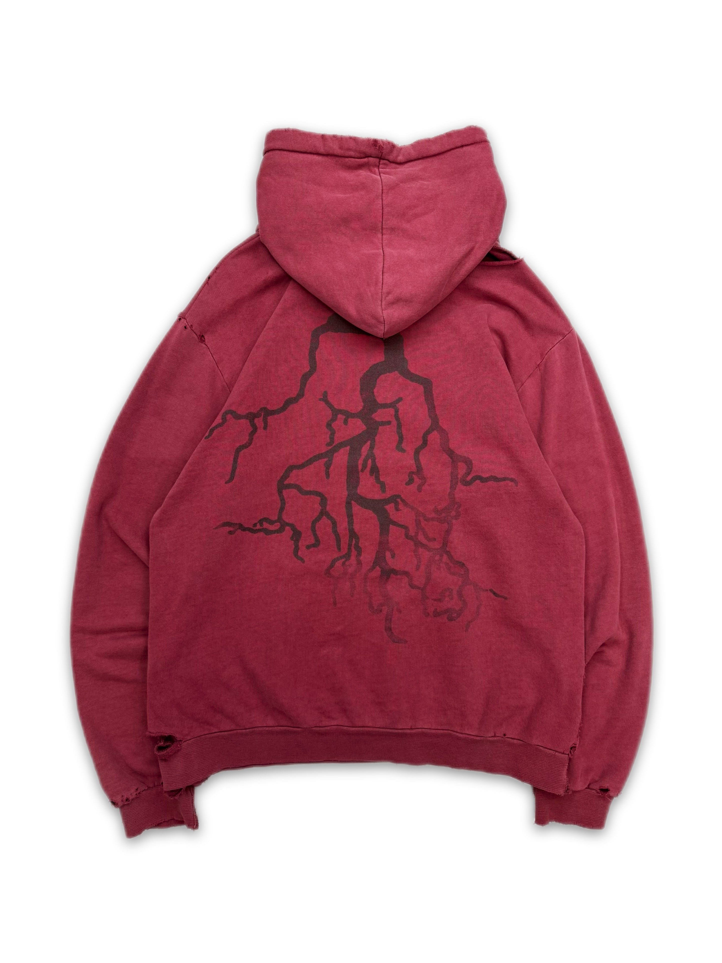 AW02 Raf Simons ‘Virginia Creeper’ Red Faded Roots Hoodie
