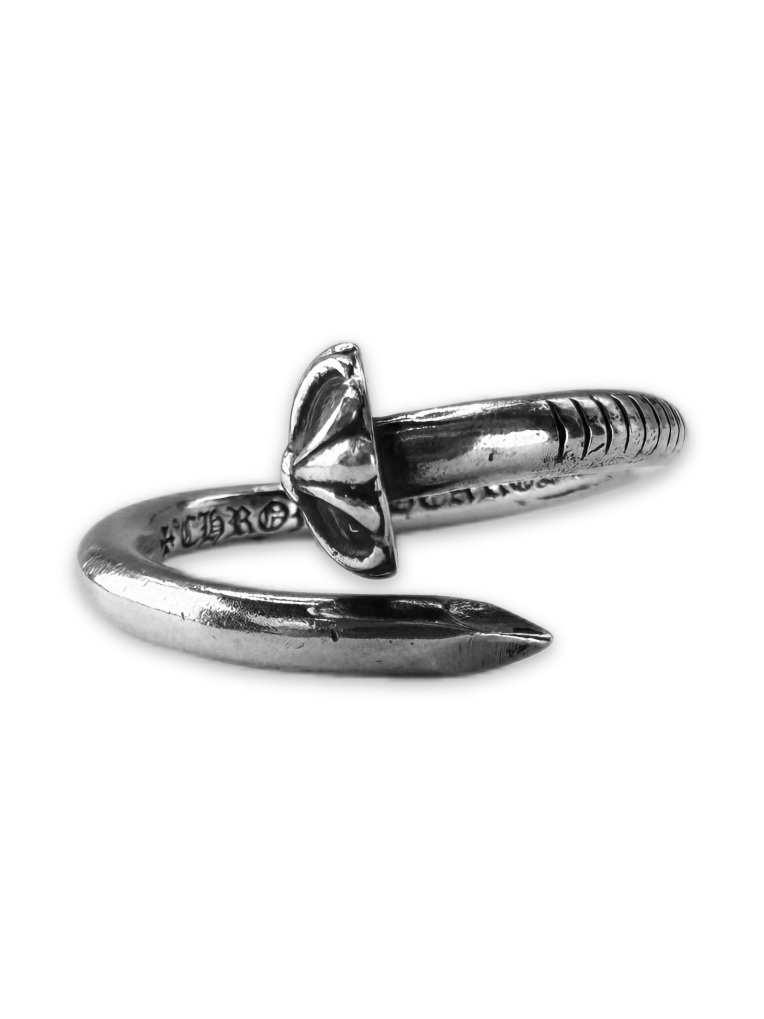 Chrome Hearts ‘Nail’ .925 Silver Etched Ring