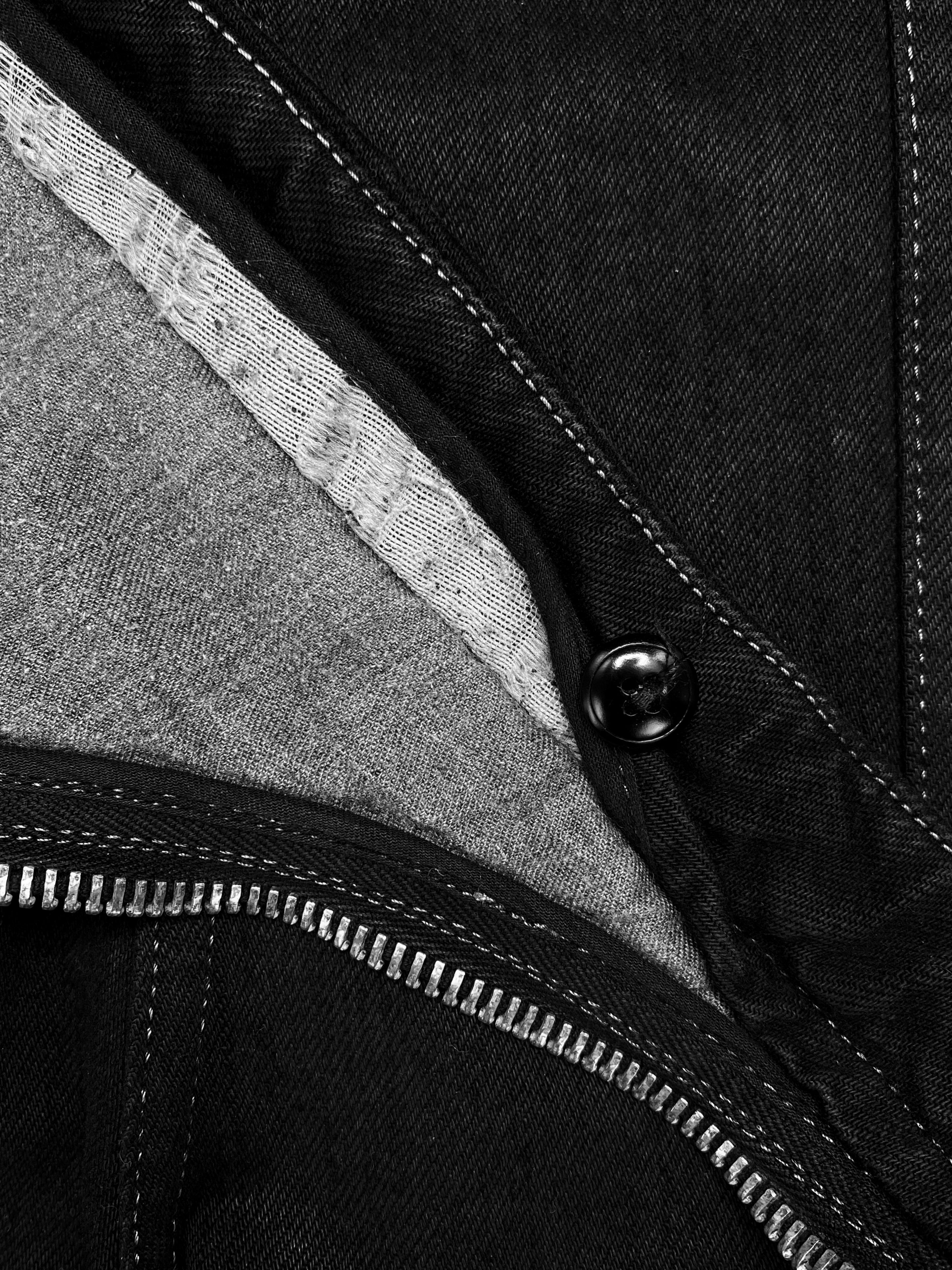FW15 Rick Owens DRKSHDW “Blackety Black” Aircut Denim