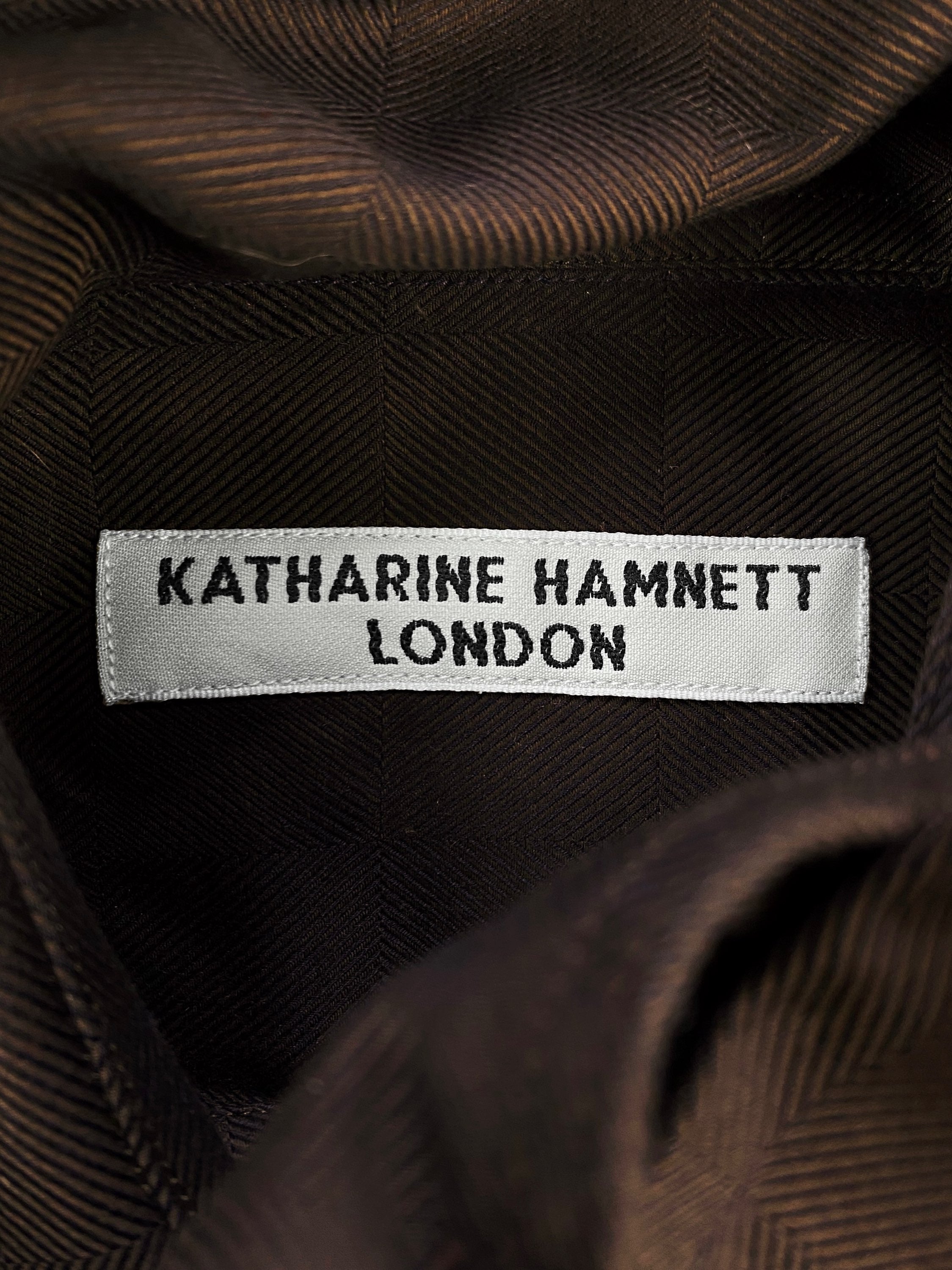 00s Katharine Hamnett Maroon Collared Button Down Longsleeve