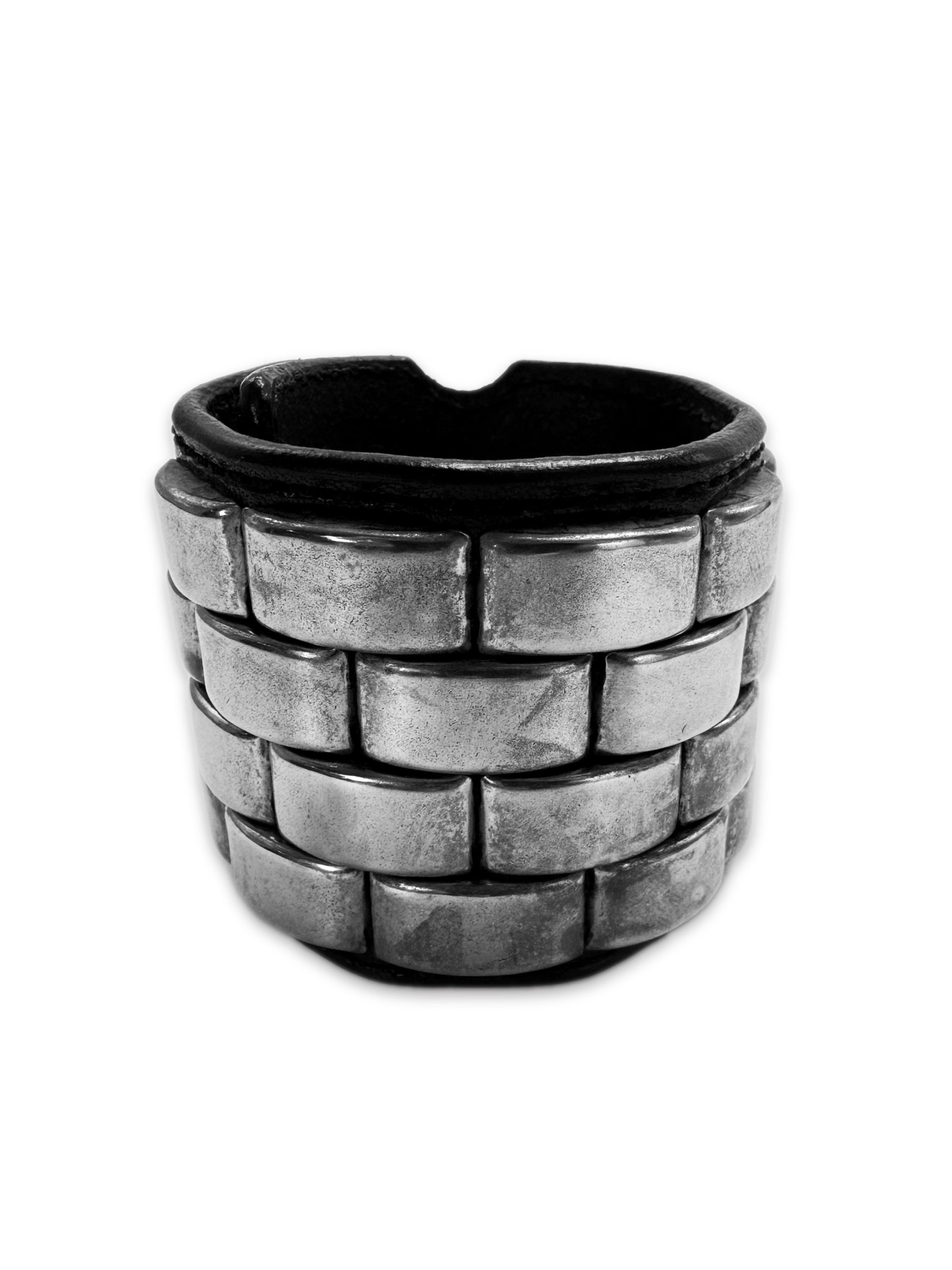 AW08 Undercover x Rats Studded Black Leather Belted Bracelet