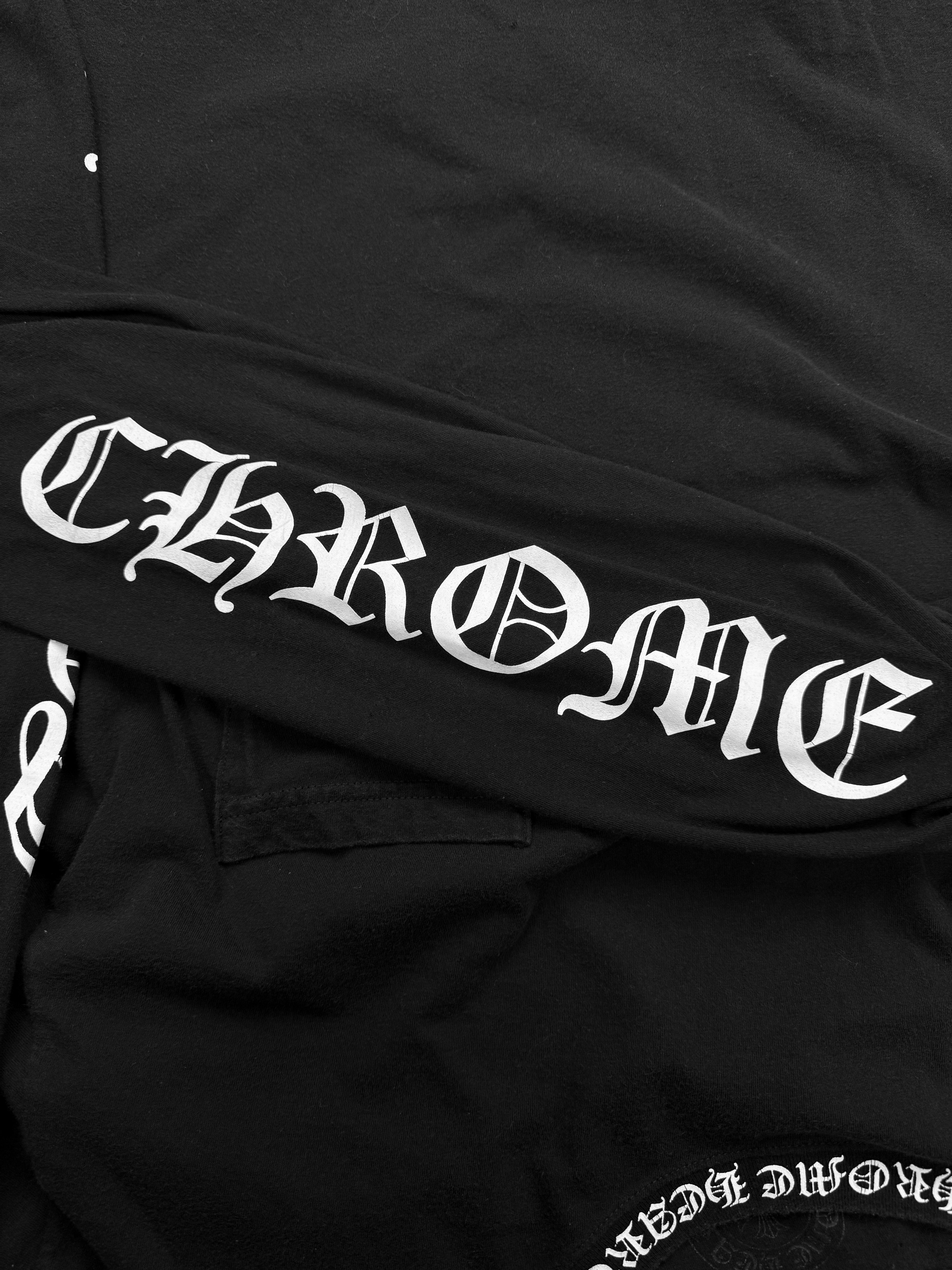 Chrome Hearts Collar Logo Black Sleeve Graphic Long Sleeve