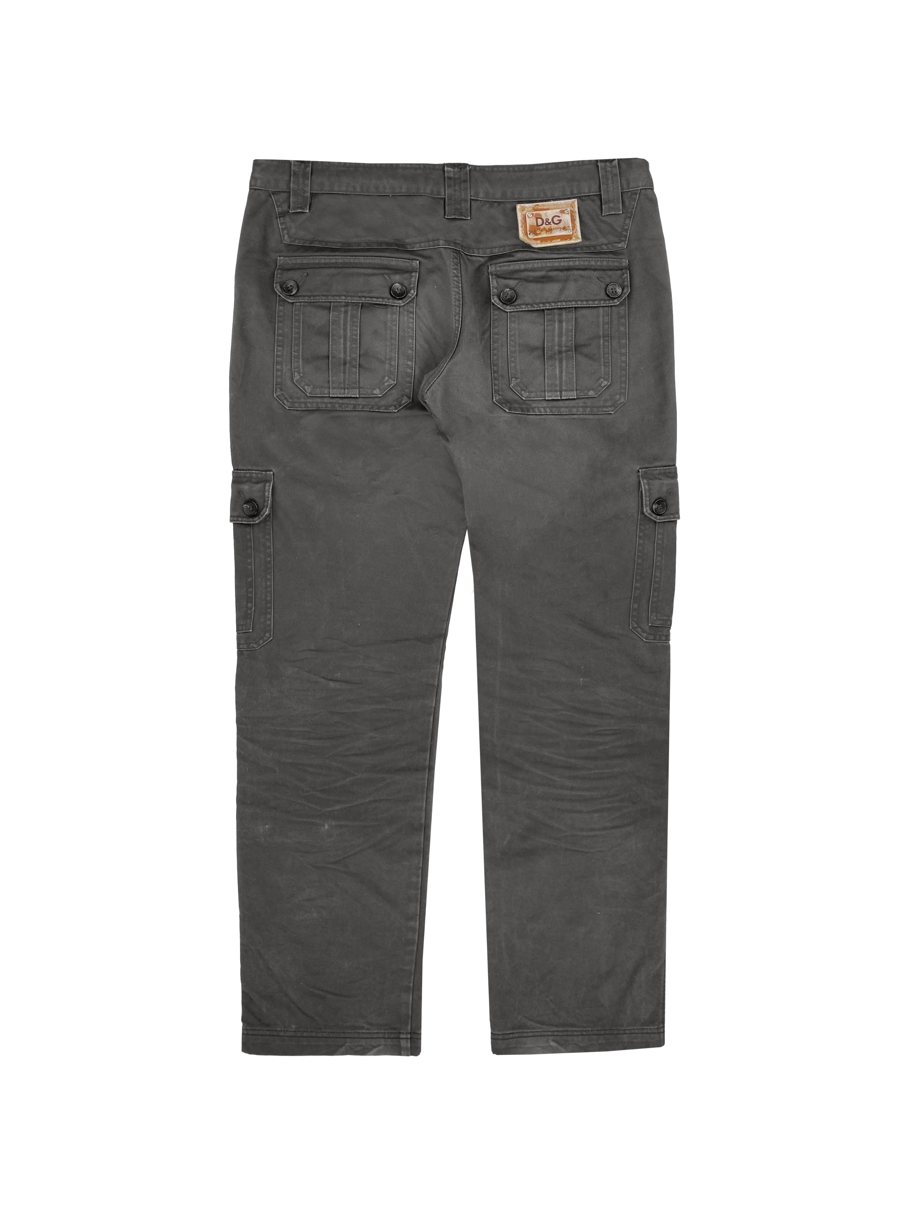 2000’s Dolce &amp; Gabbana Multi Pocket Ash Cargo Pants