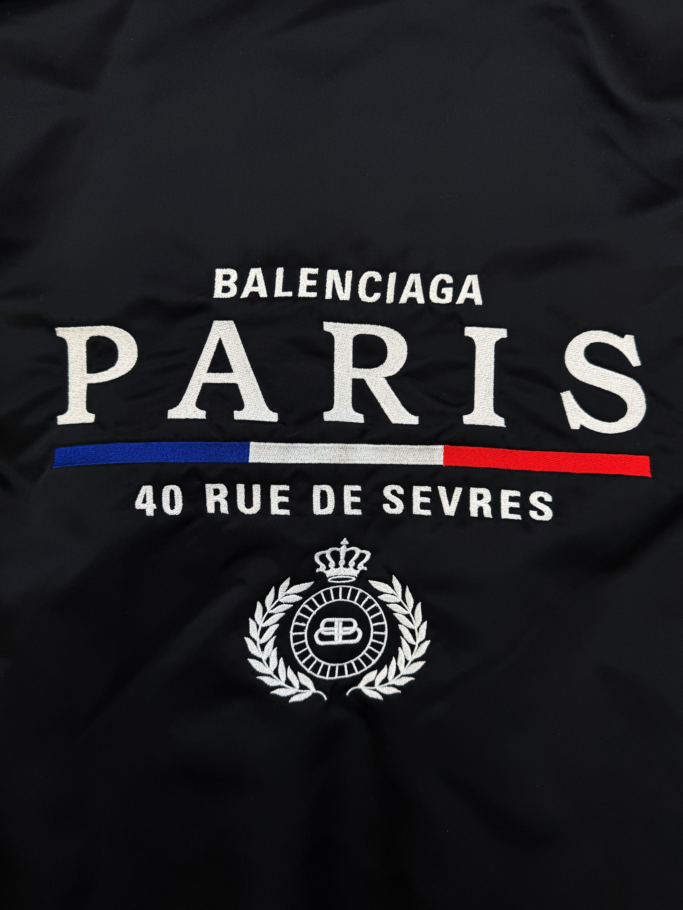 AW19 Balenciaga ‘Pinched’ Paris Effiel Black MA-1 Bomber Jacket