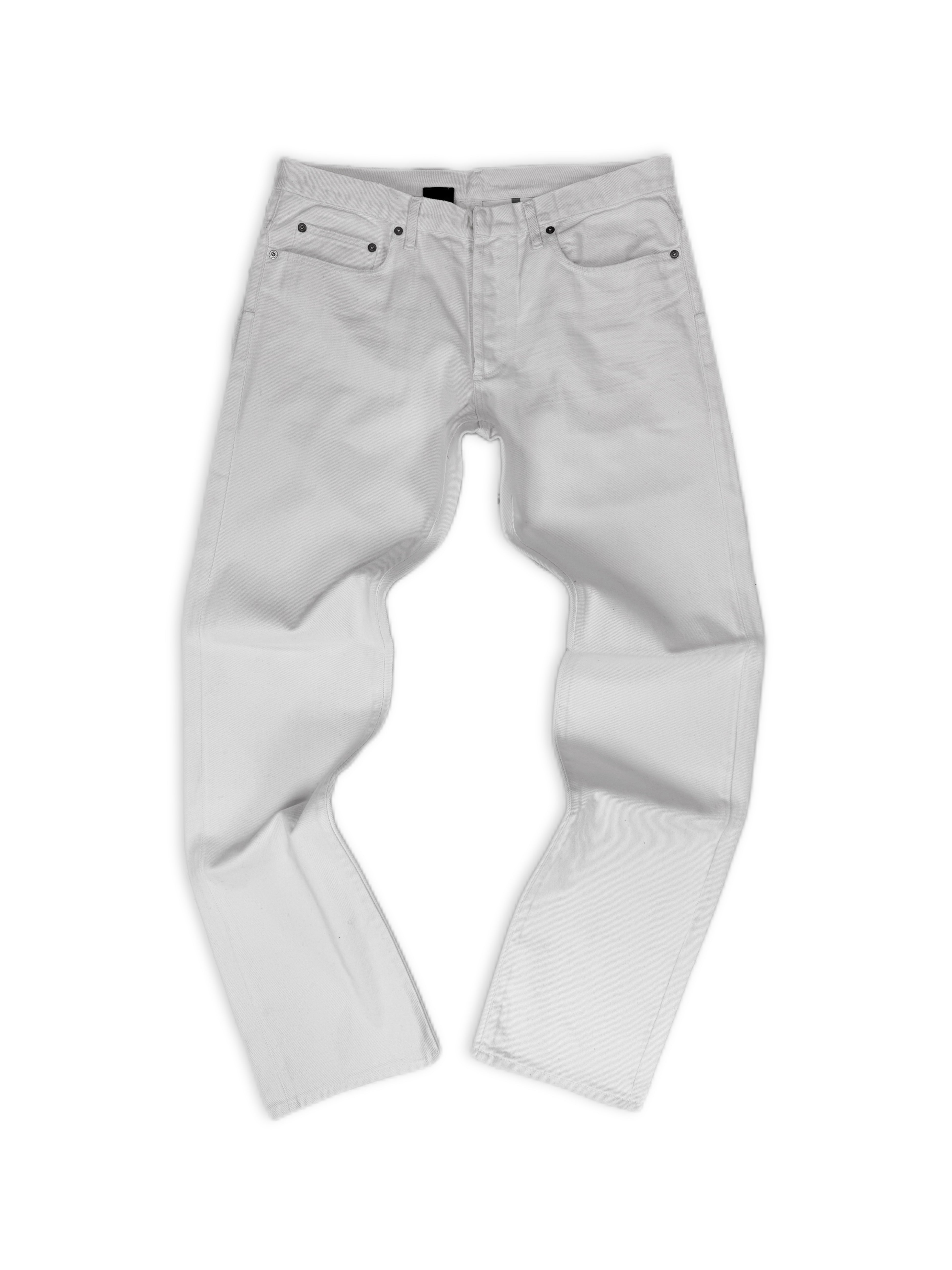 00s Dior by Hedi Slimane White Slim Cut Denim