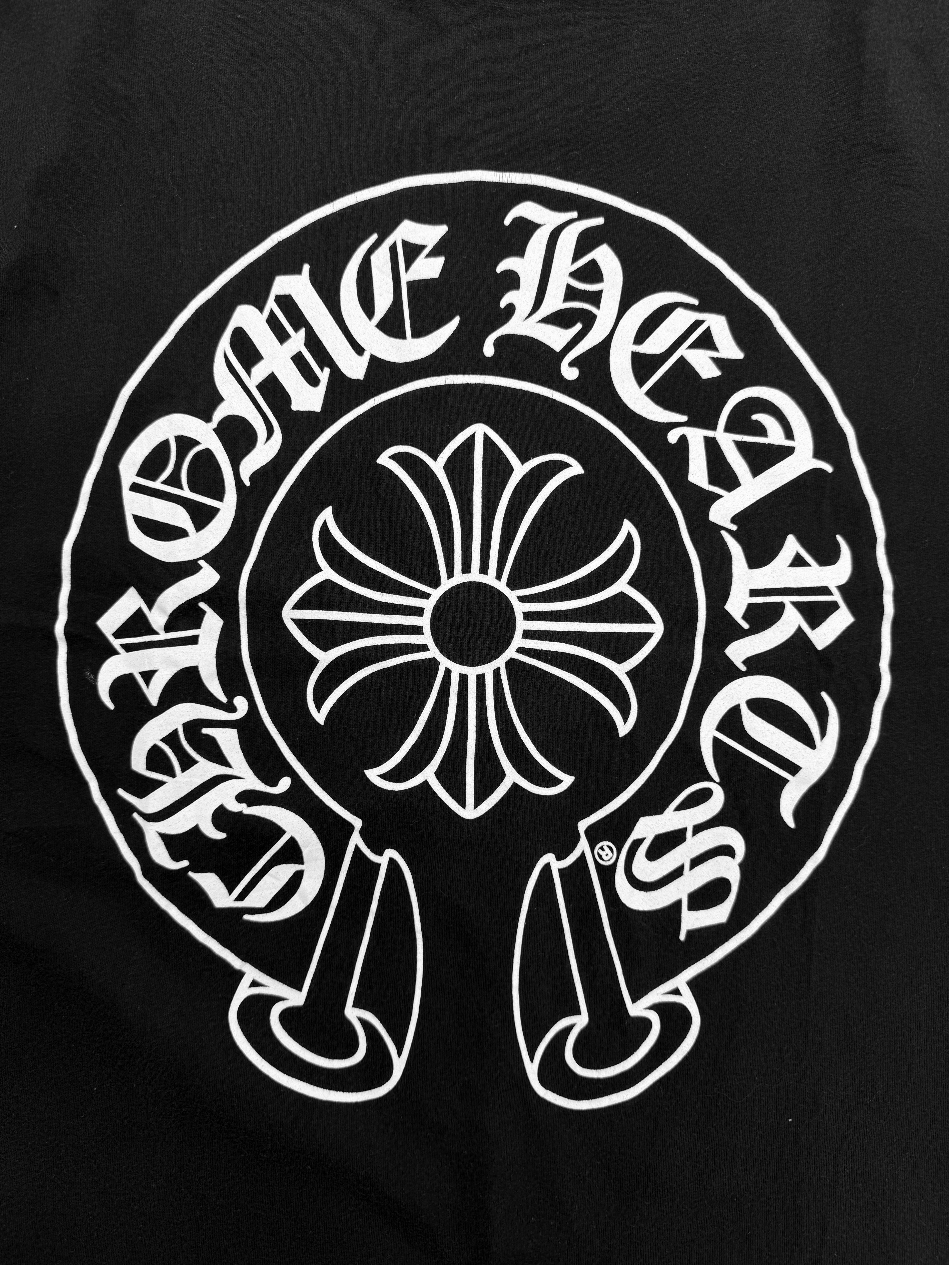 Chrome Hearts Horseshoe Plus Logo Black T-Shirt
