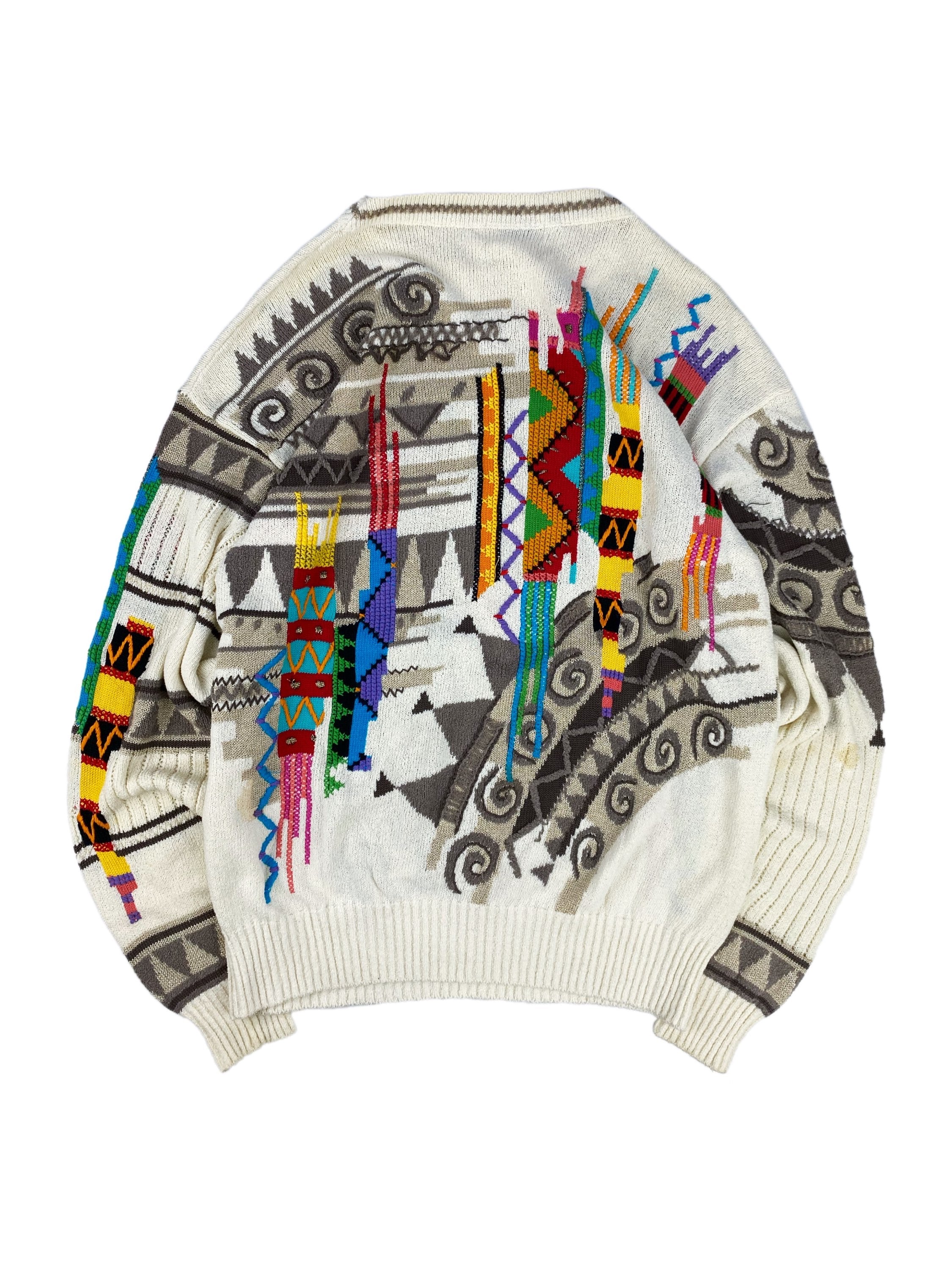90s Yoshiyuki Konishi ‘Geometric’ Multi Coloured Knit Sweater