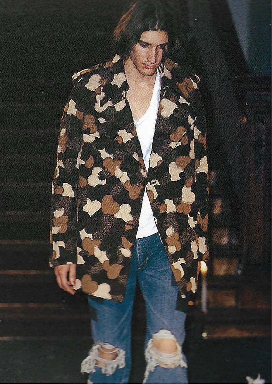 AW03 Number (N)ine Touch Me I’m Sick Crying Heart Patchwork Coat