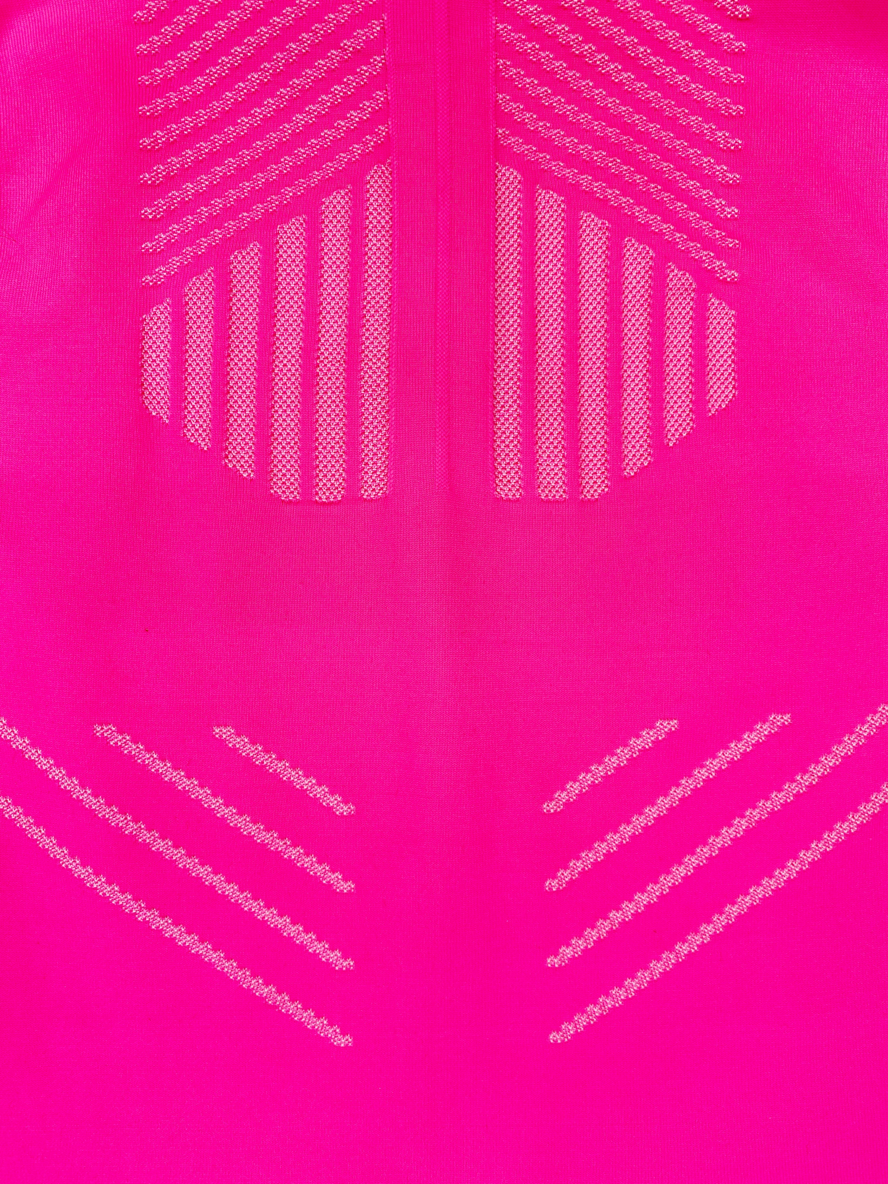 AW17 Prada Tech Hot Pink Ribbed Fleece Tank Top
