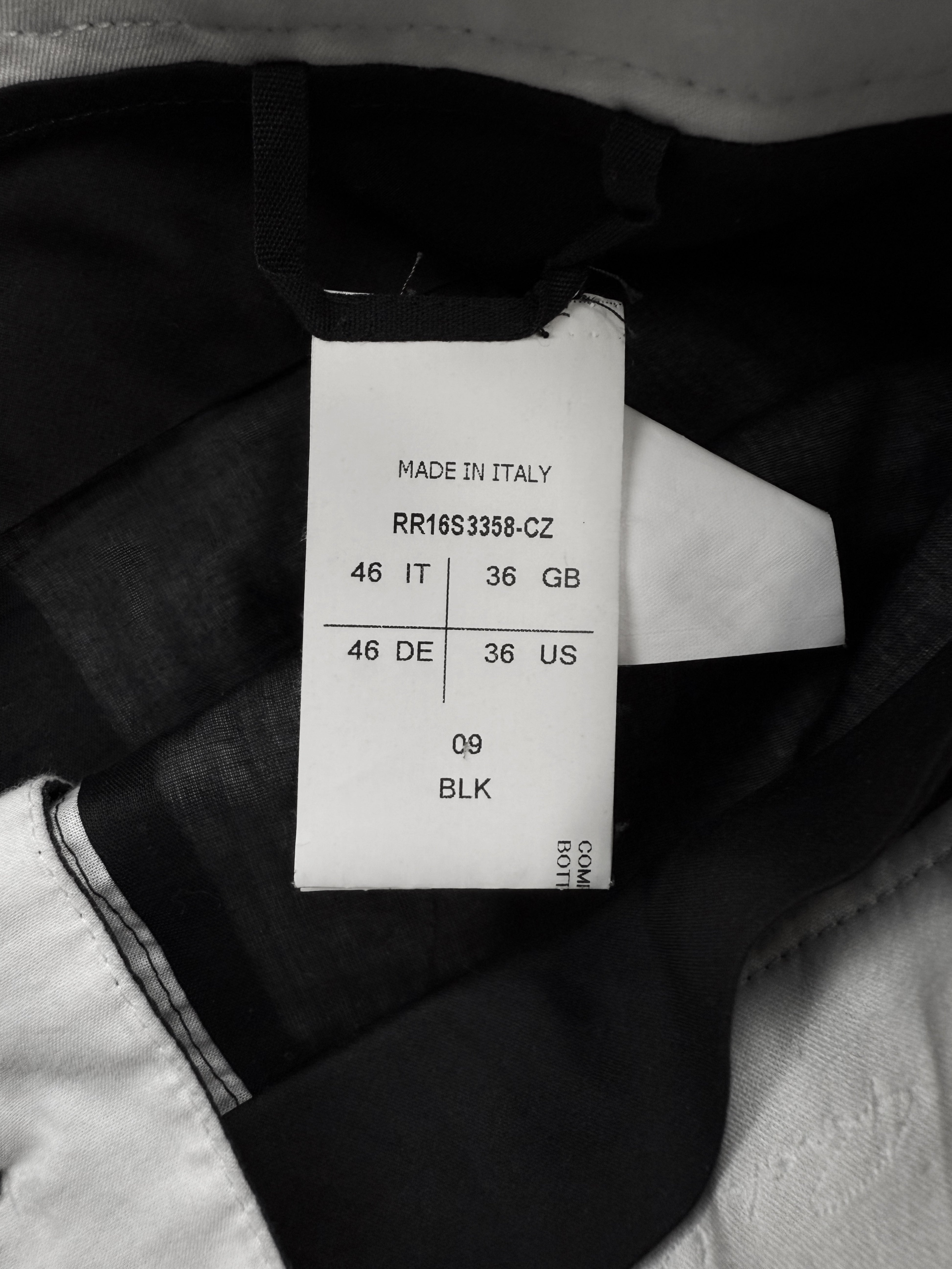 SS16 Rick Owens Waxed Light Weight Panelled Pants