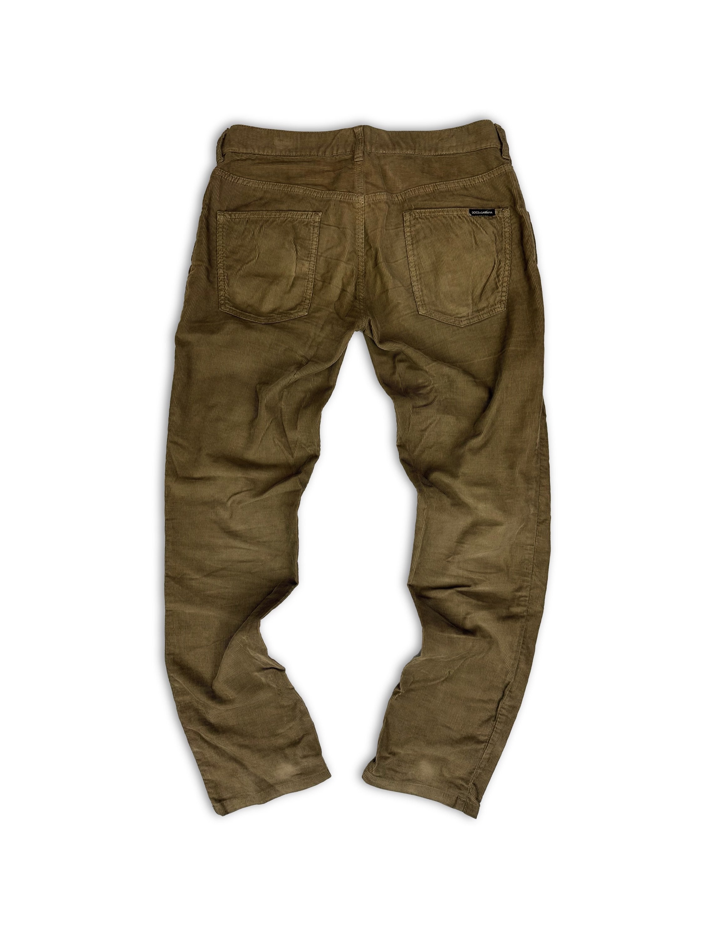 00s Dolce & Gabbana Wide Cut Corduroy Pants