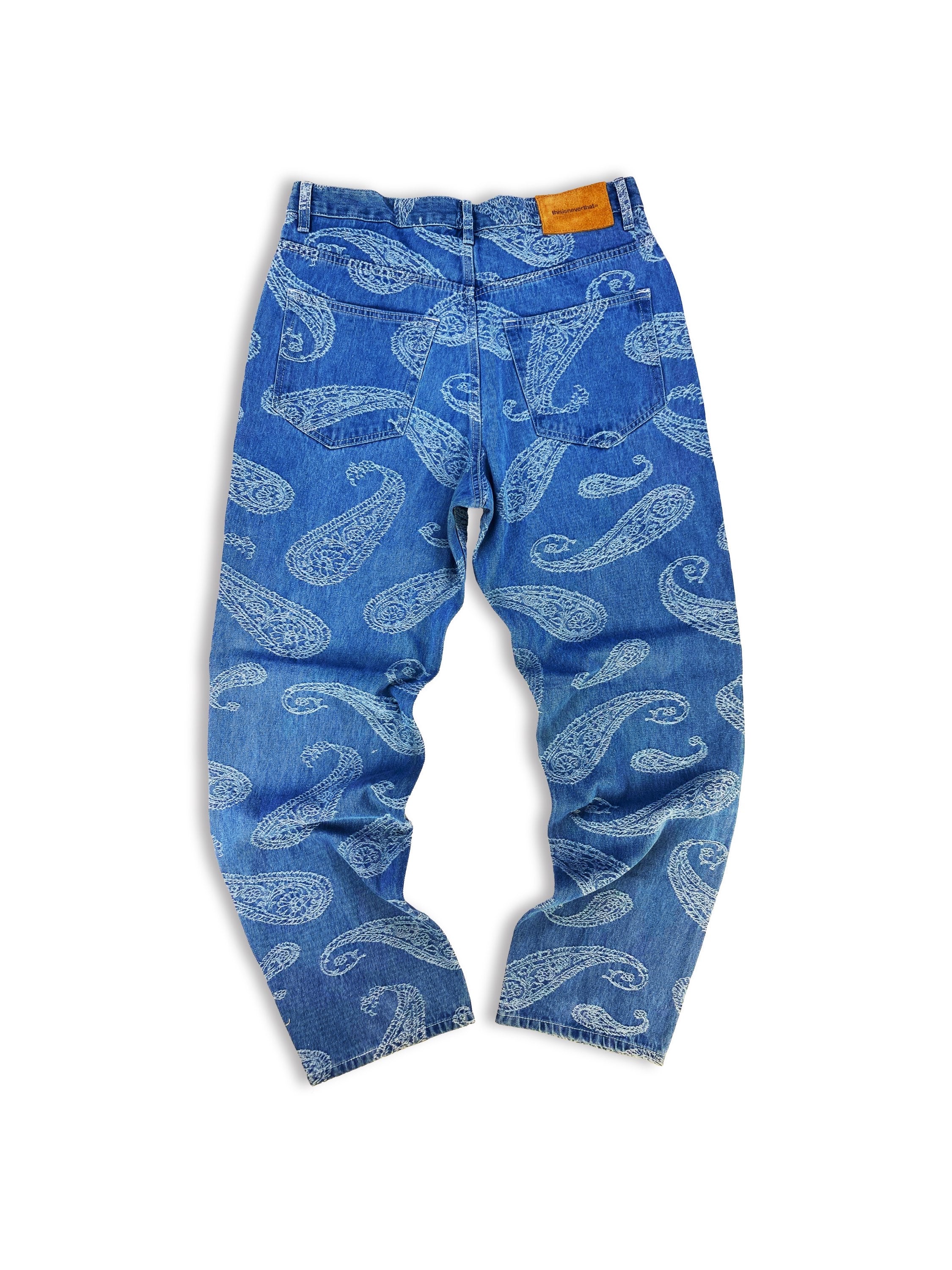 SS22 Thisisneverthat ‘Paisley’ Print Embroidered Wide Cut Denim