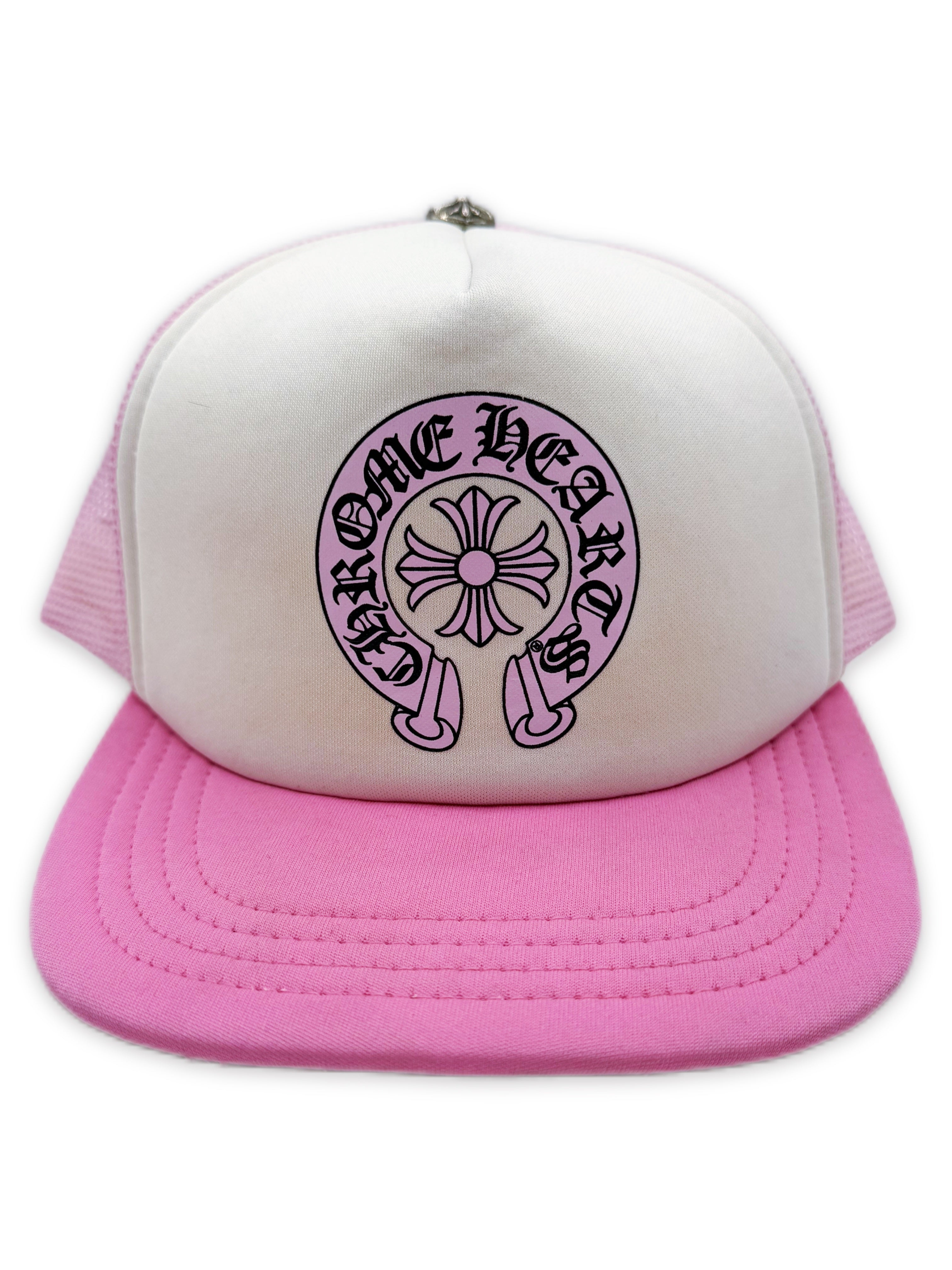 Chrome Hearts Sex Records Baby Pink Horse Shoe .925 Silver Trucker Hat