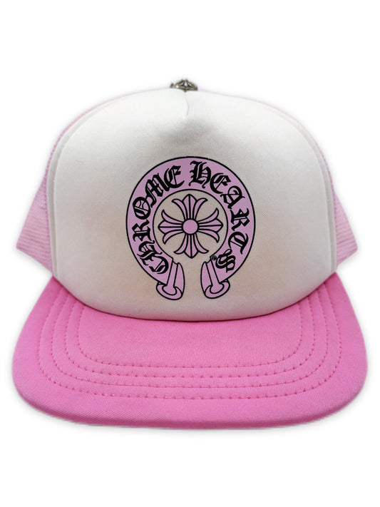 Chrome Hearts Sex Records Baby Pink Horse Shoe .925 Silver Trucker Hat