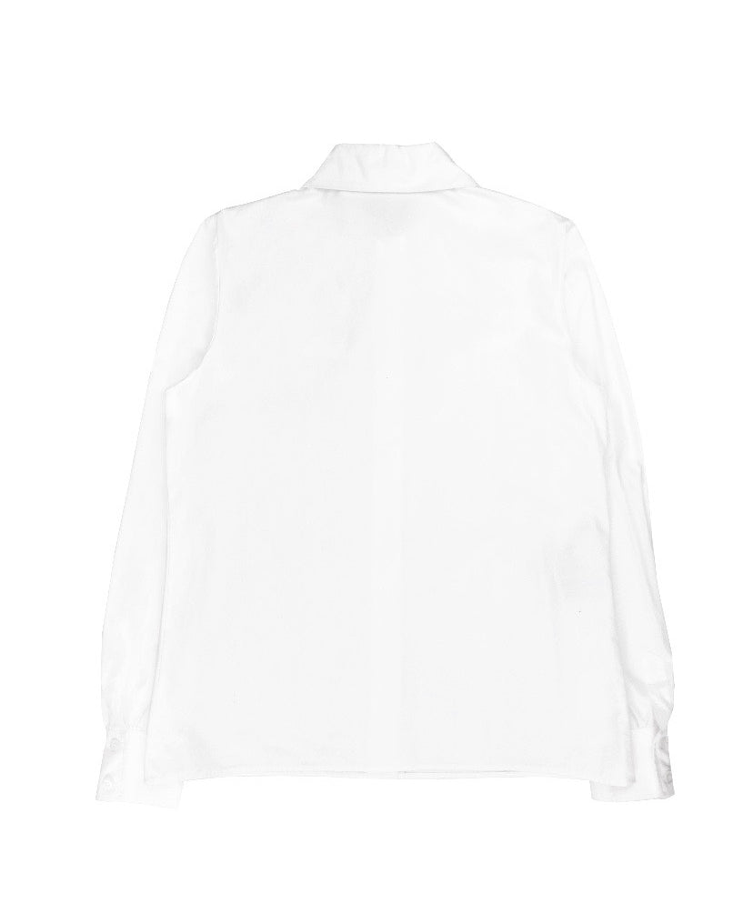 SS15 Miu Miu 3D Beaded Eyes Dagger Collar Patched Button Up