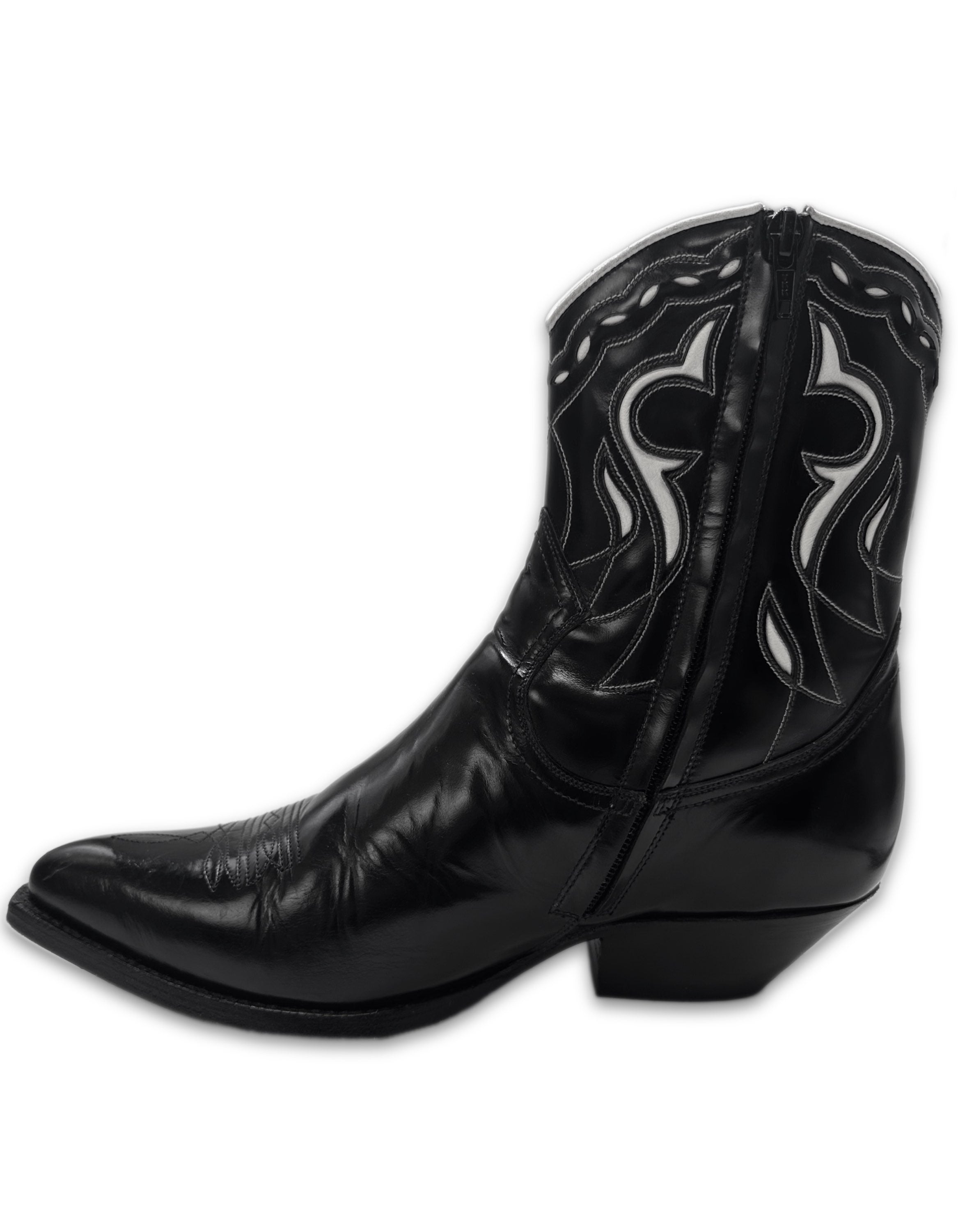 Saint Laurent Paris ‘Santiago’ 40 Western Calskin Leather Boots