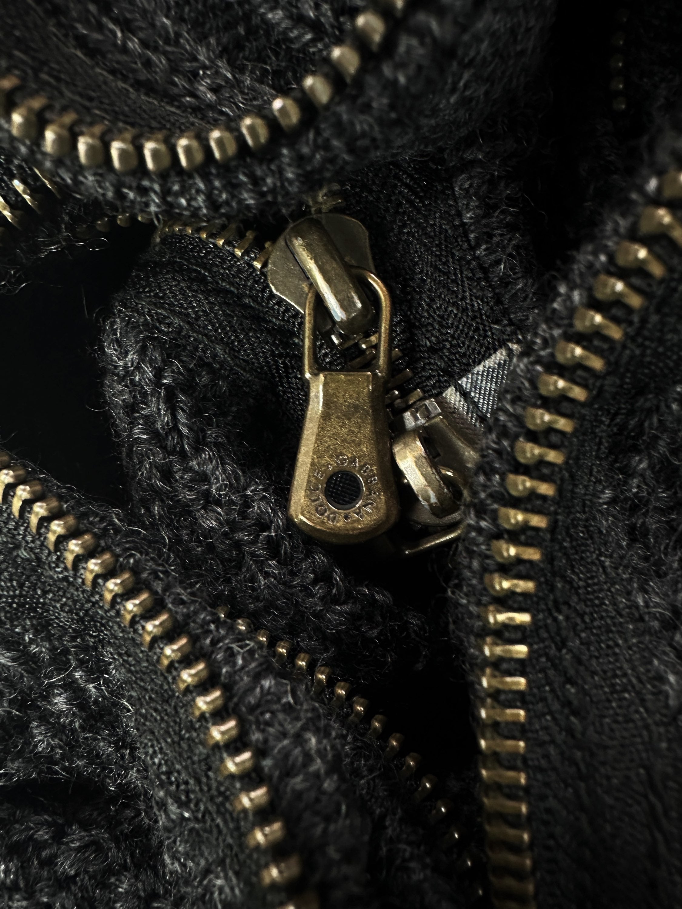 AW03 Dolce &amp; Gabbana ‘Spiral’ Zip Heavy Weight Turtleneck